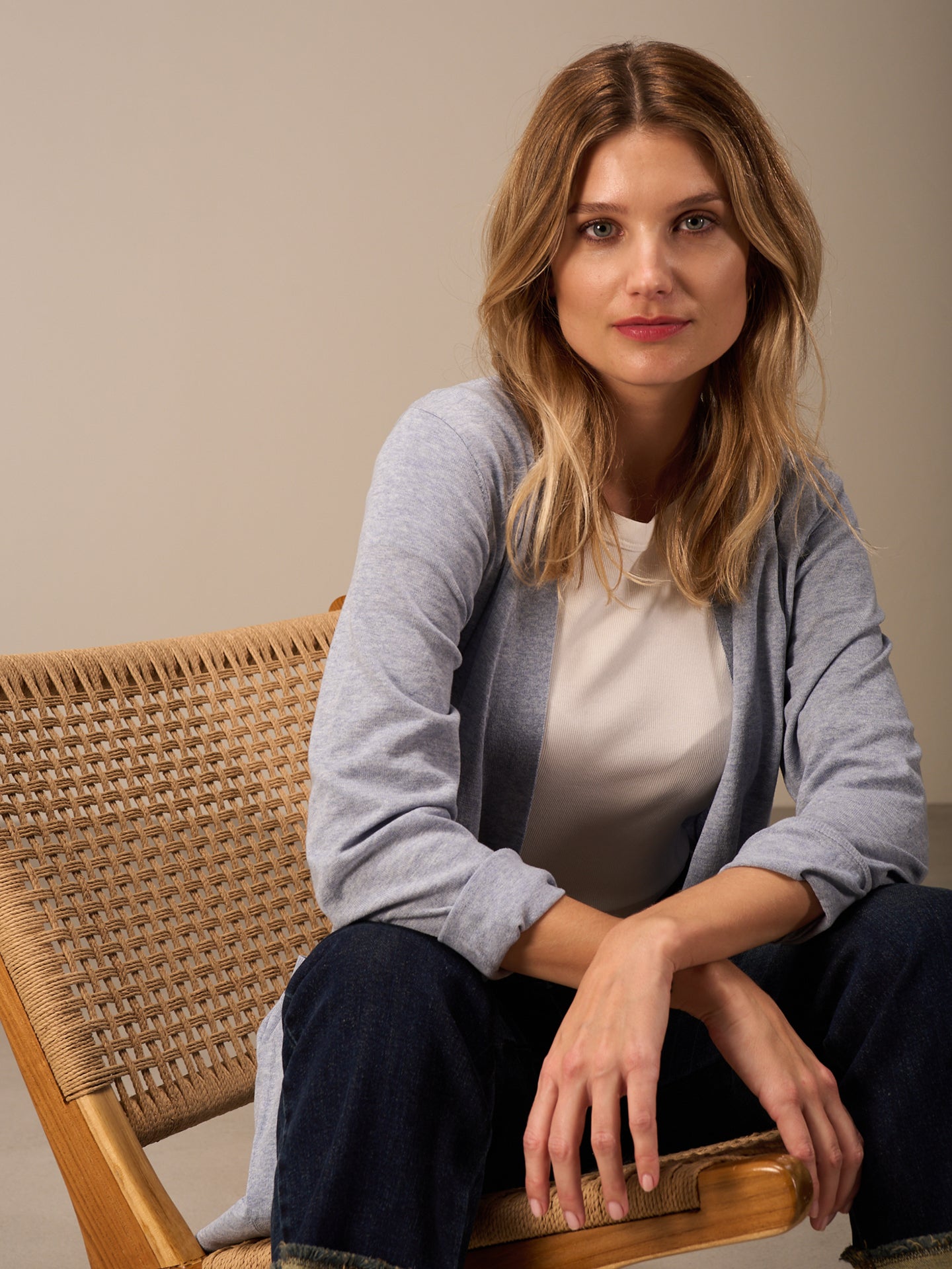V-neck cardigan