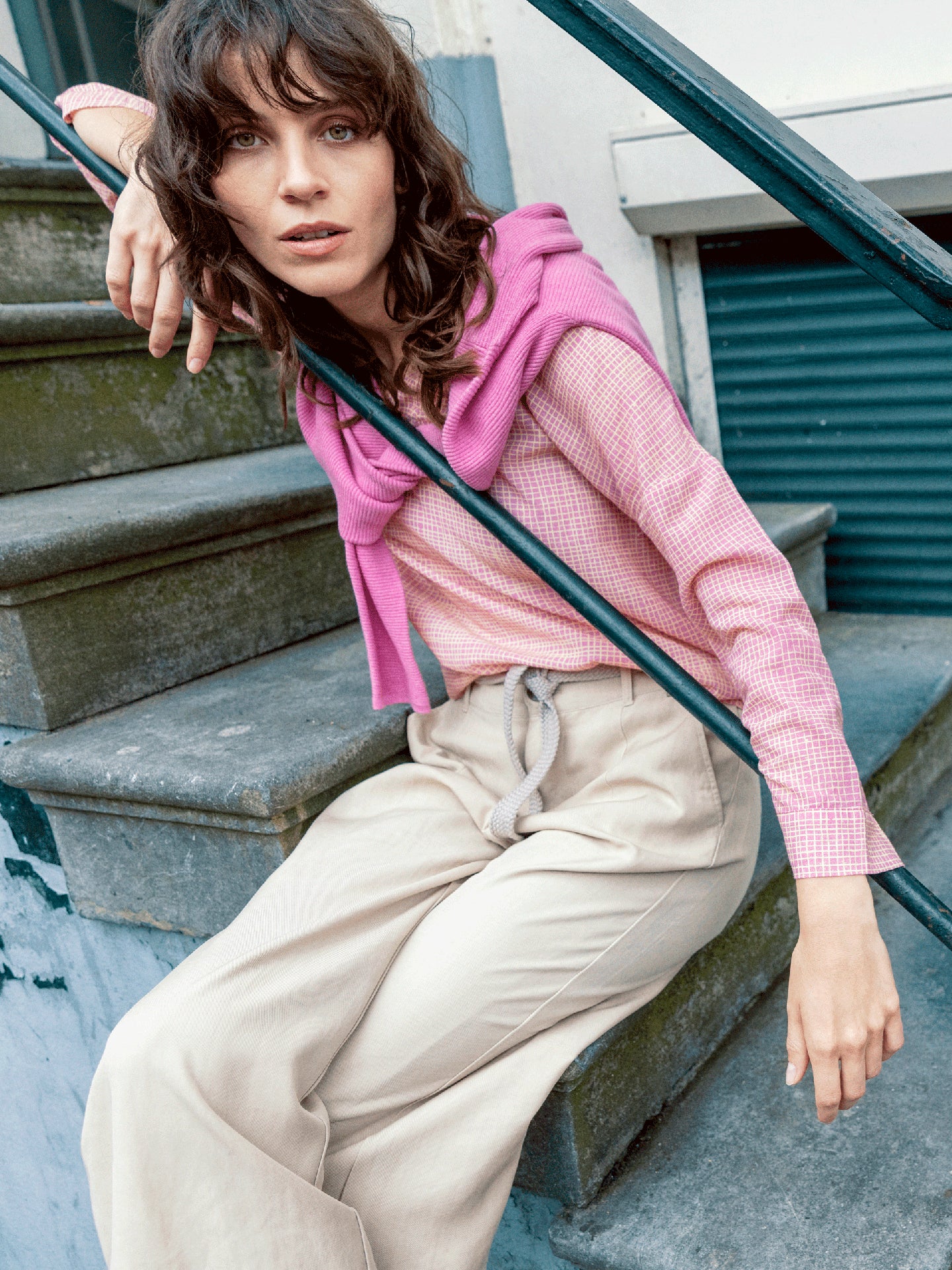3/4-sleeved blouse
