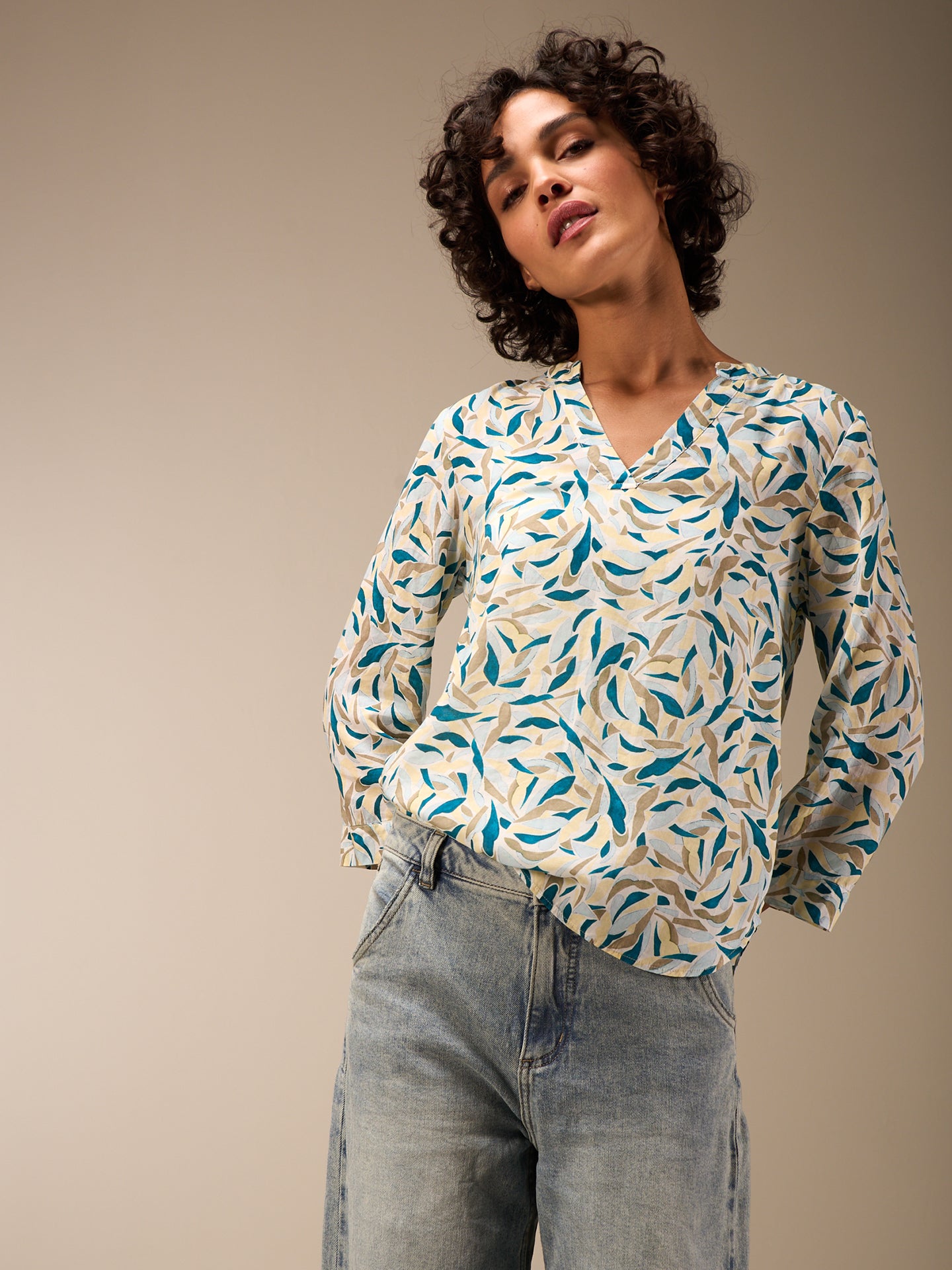 V-neck blouse