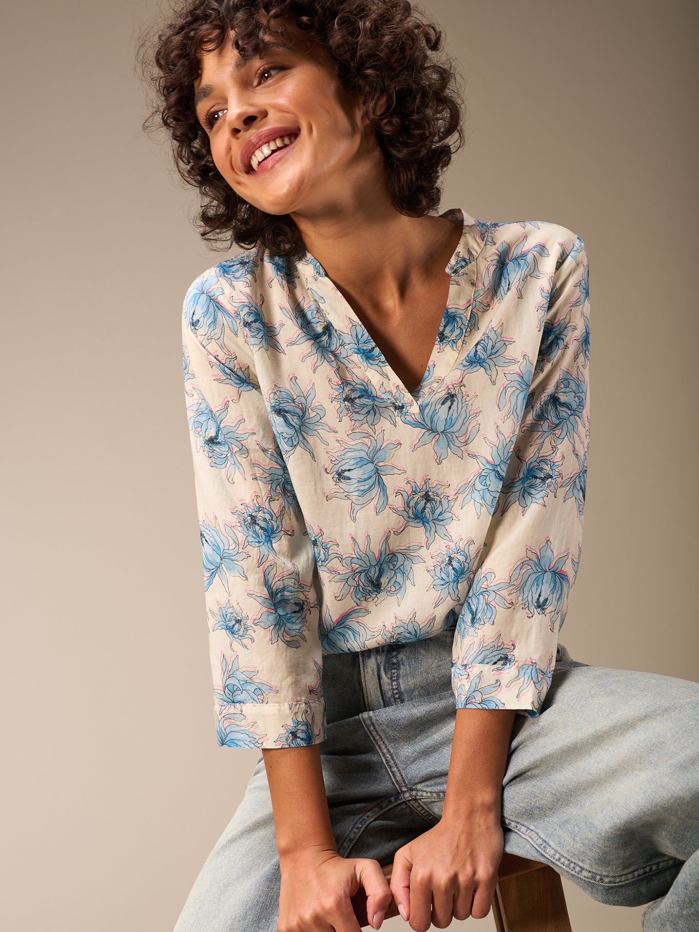 V-neck blouse