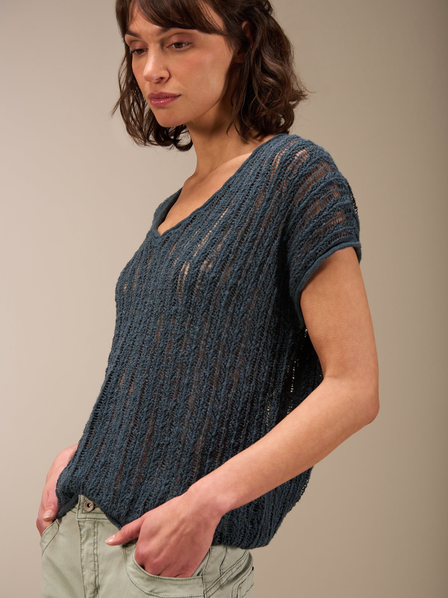 V-neck sweater vest