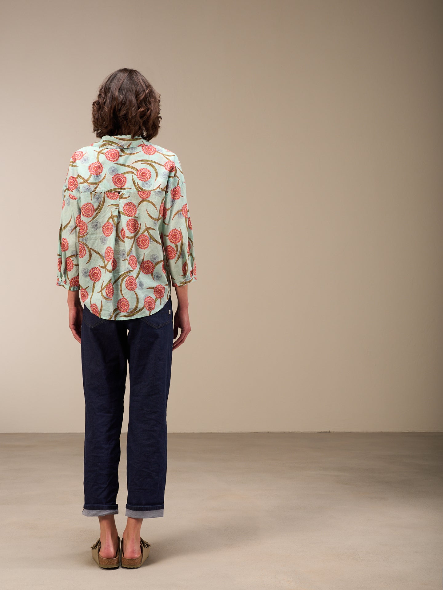 Blouse with button placket