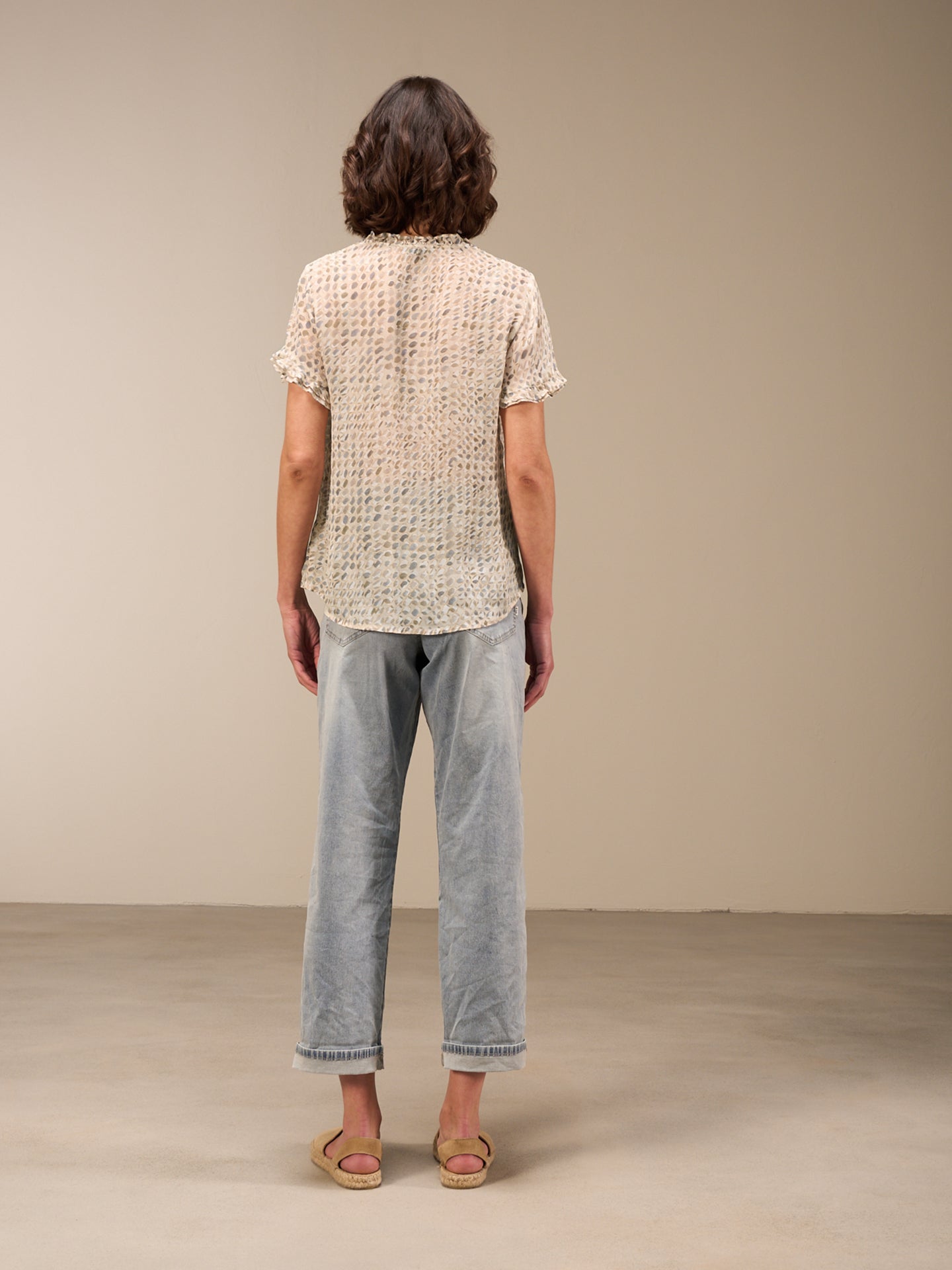 Blouse with ruffle detail