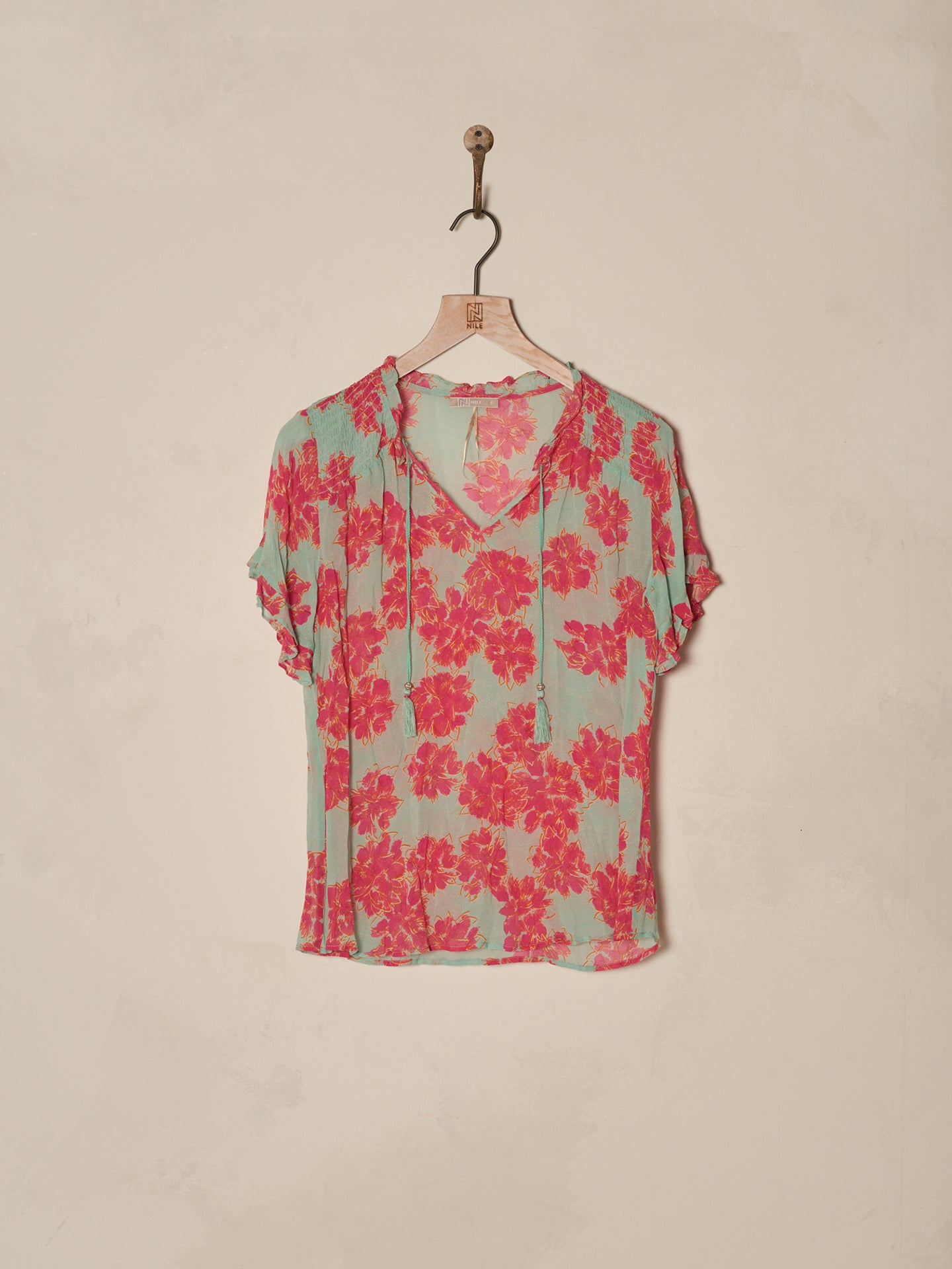 Blouse with ruffle detail