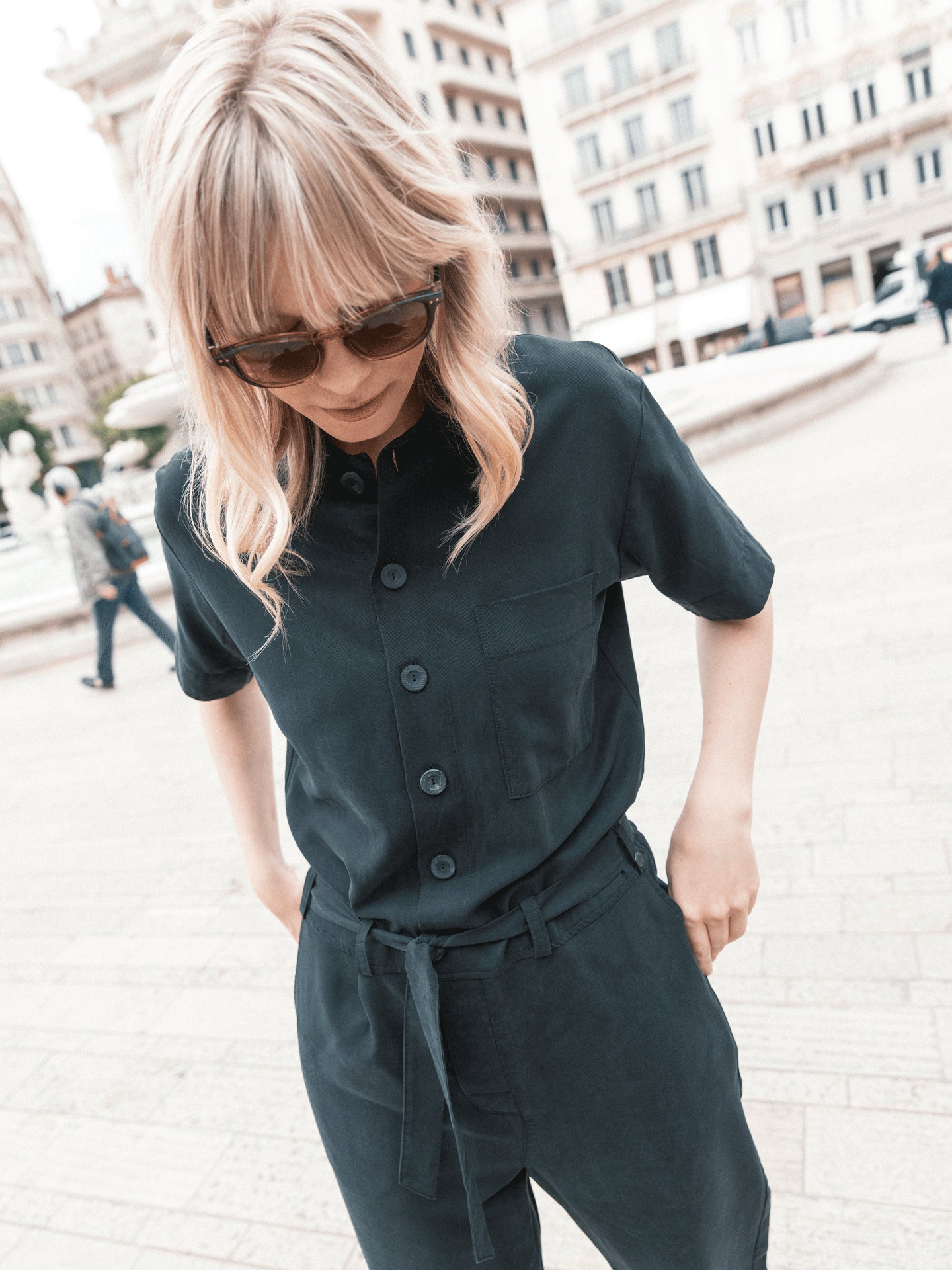 Jumpsuit with belt