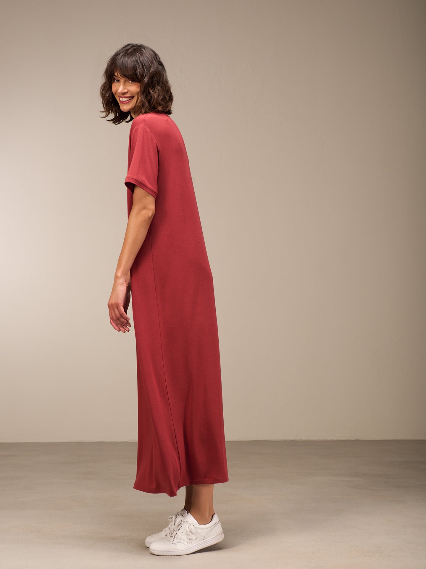 Kleid mit Rundhals