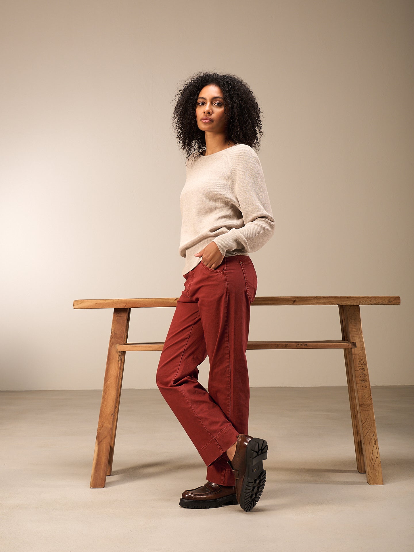 Pullover mit Rundauschnitt