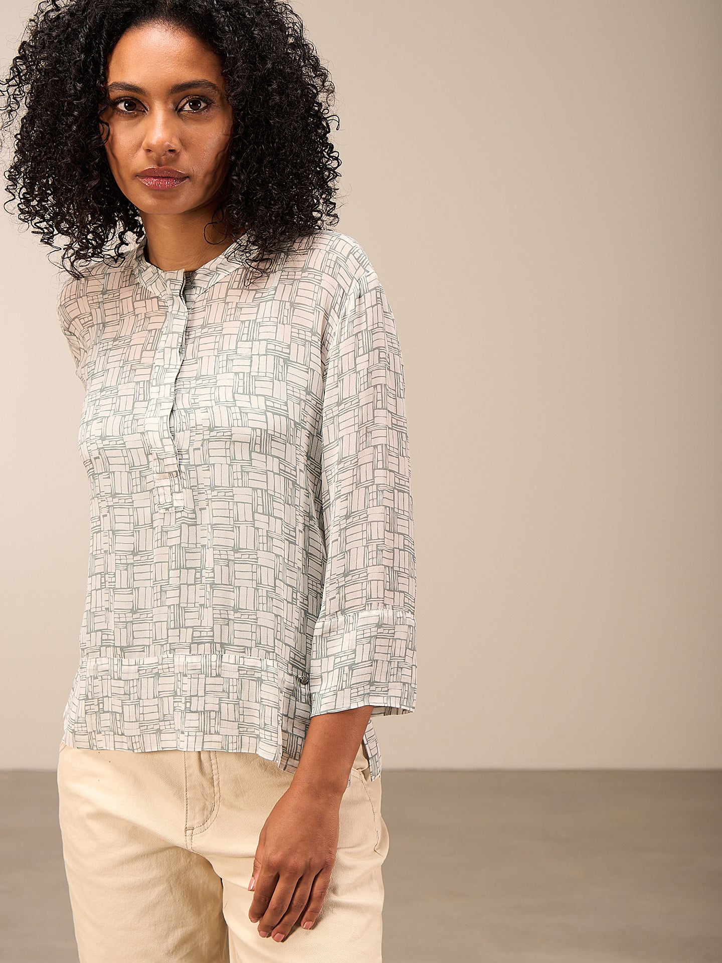 blouse à manches 3/4