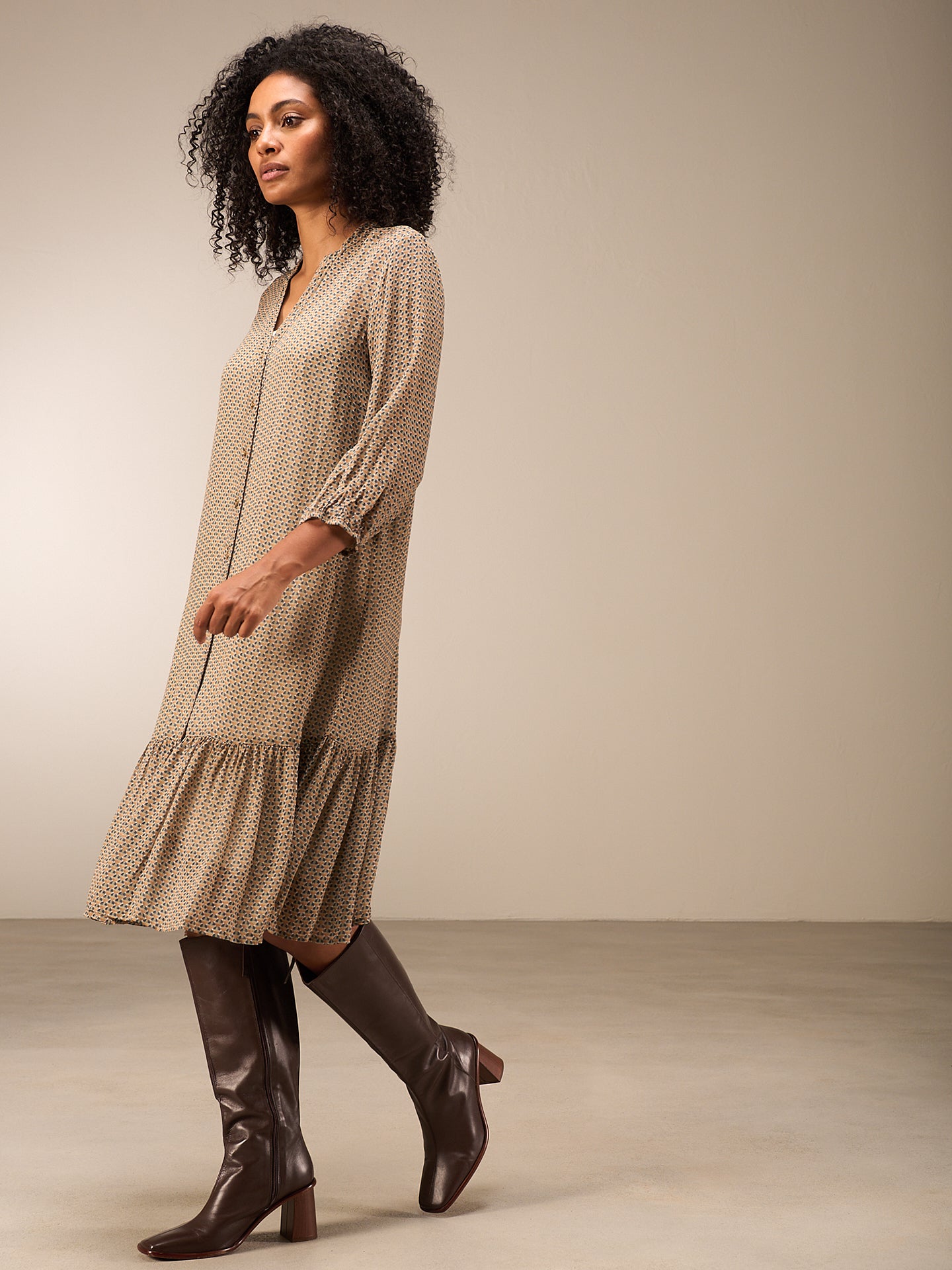 Flounced dress