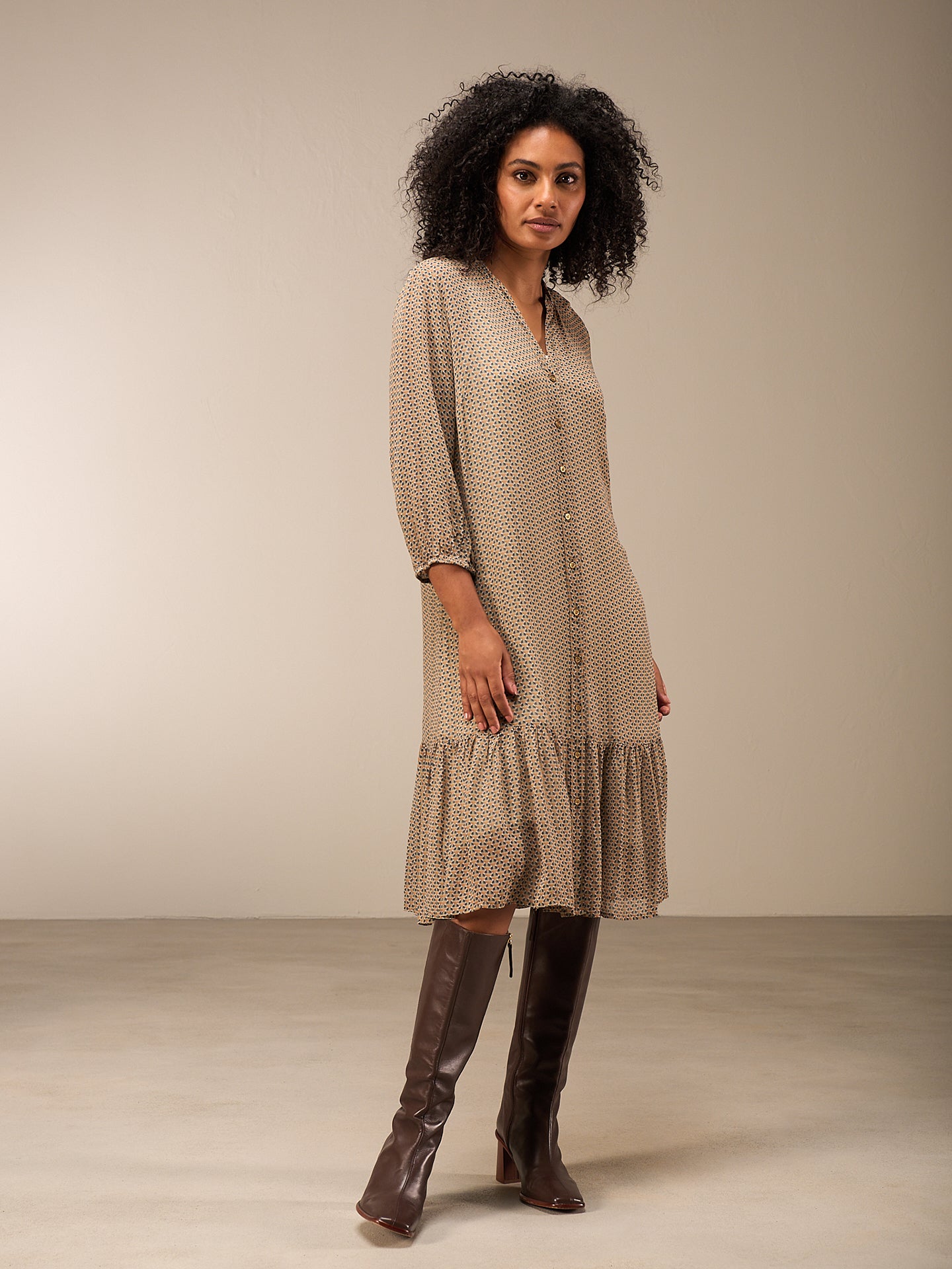 Flounced dress