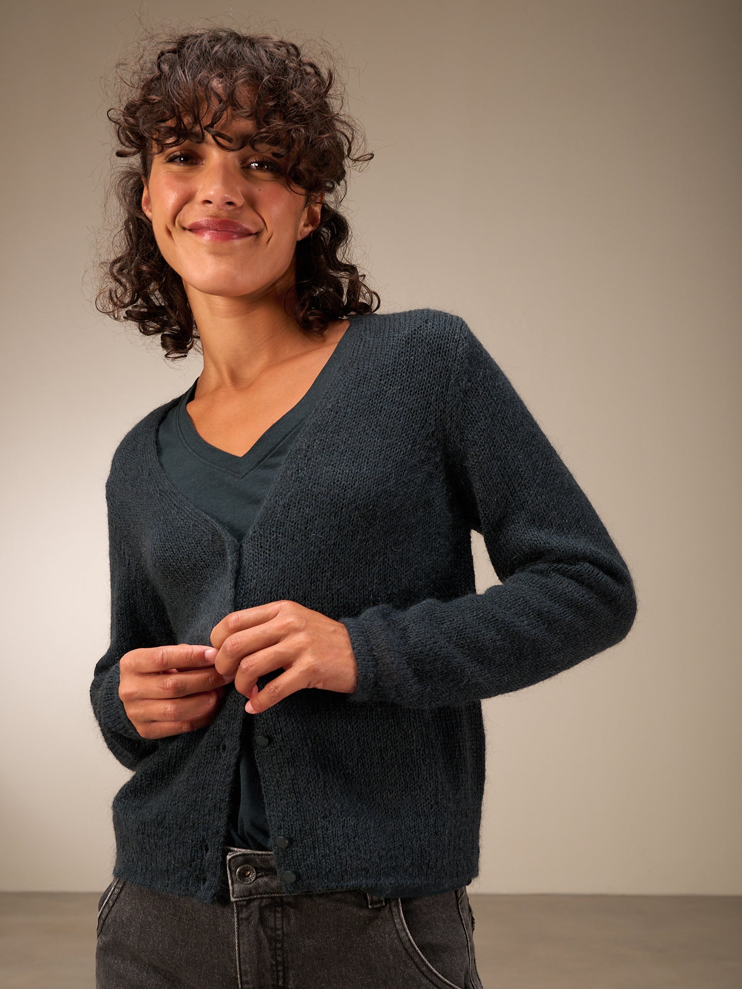 Strickjacke mit Knopfverschluss