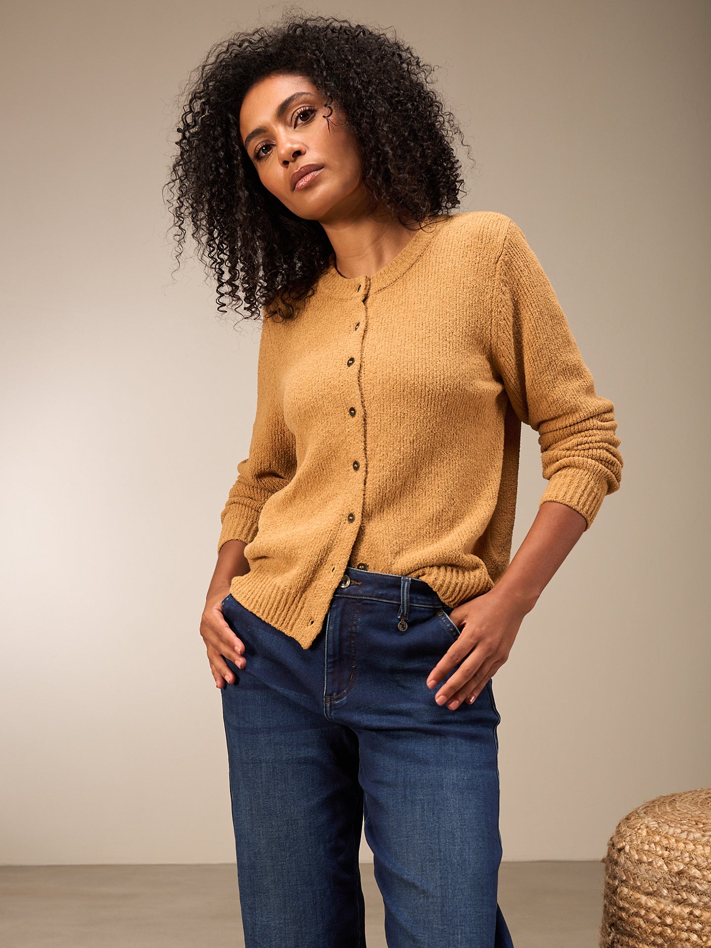 Strickjacke mit Knopfverschluss
