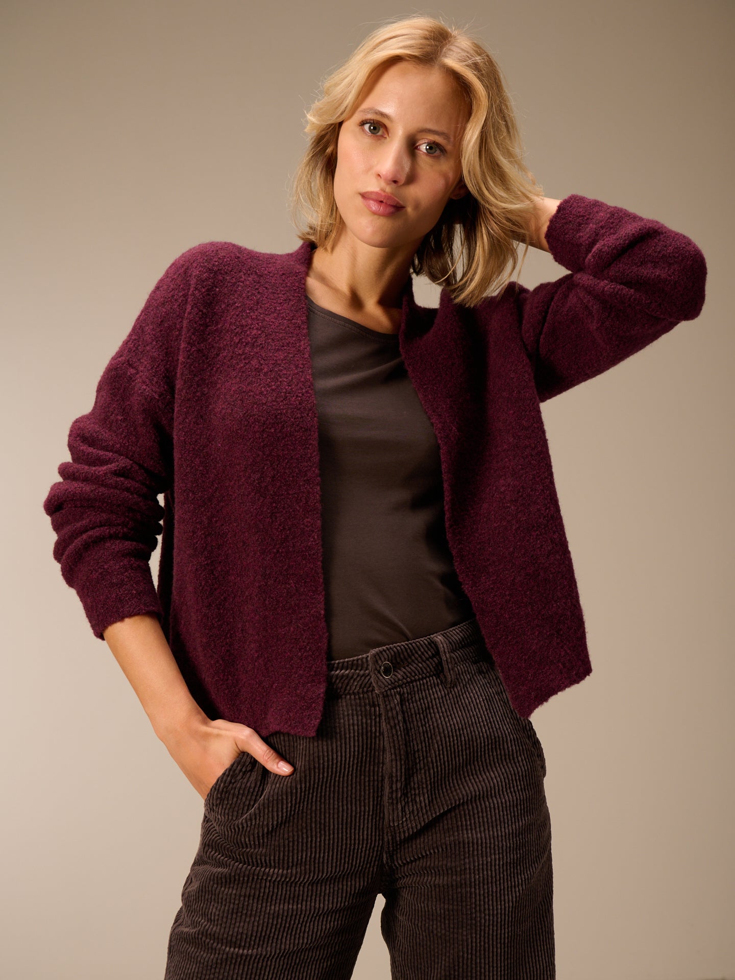 Cardigan with wool