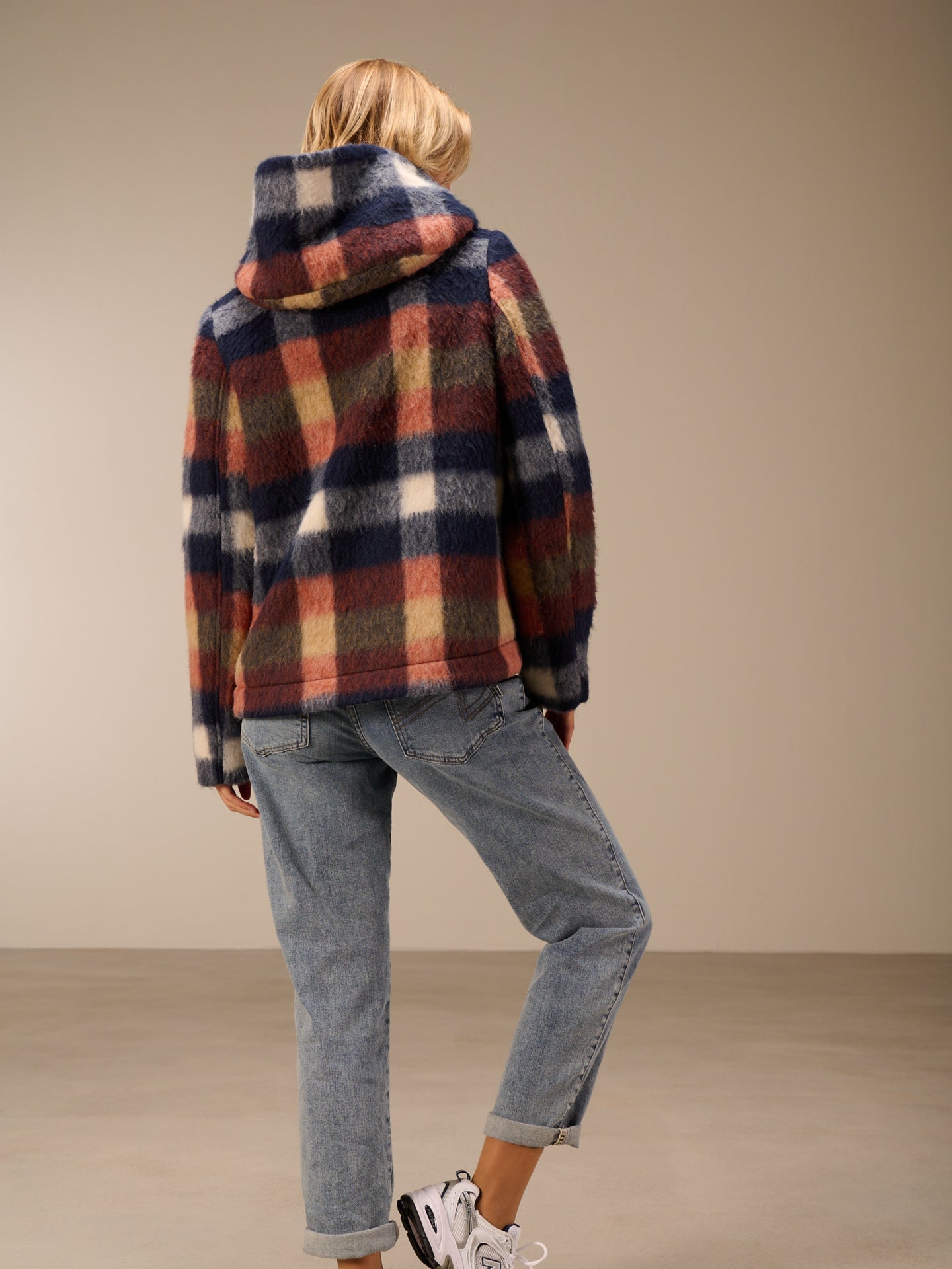 veste avec motif à carreaux