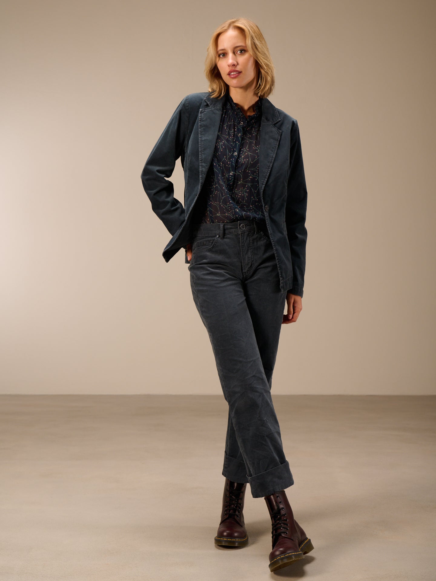 blouse avec détails à volants
