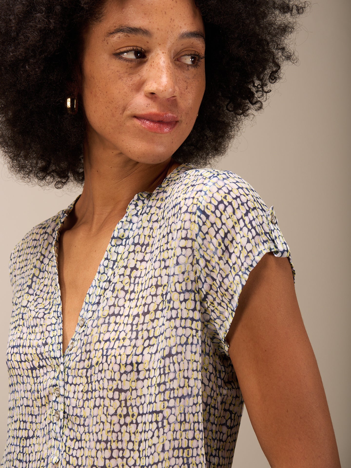 Bluse mit Rundhals