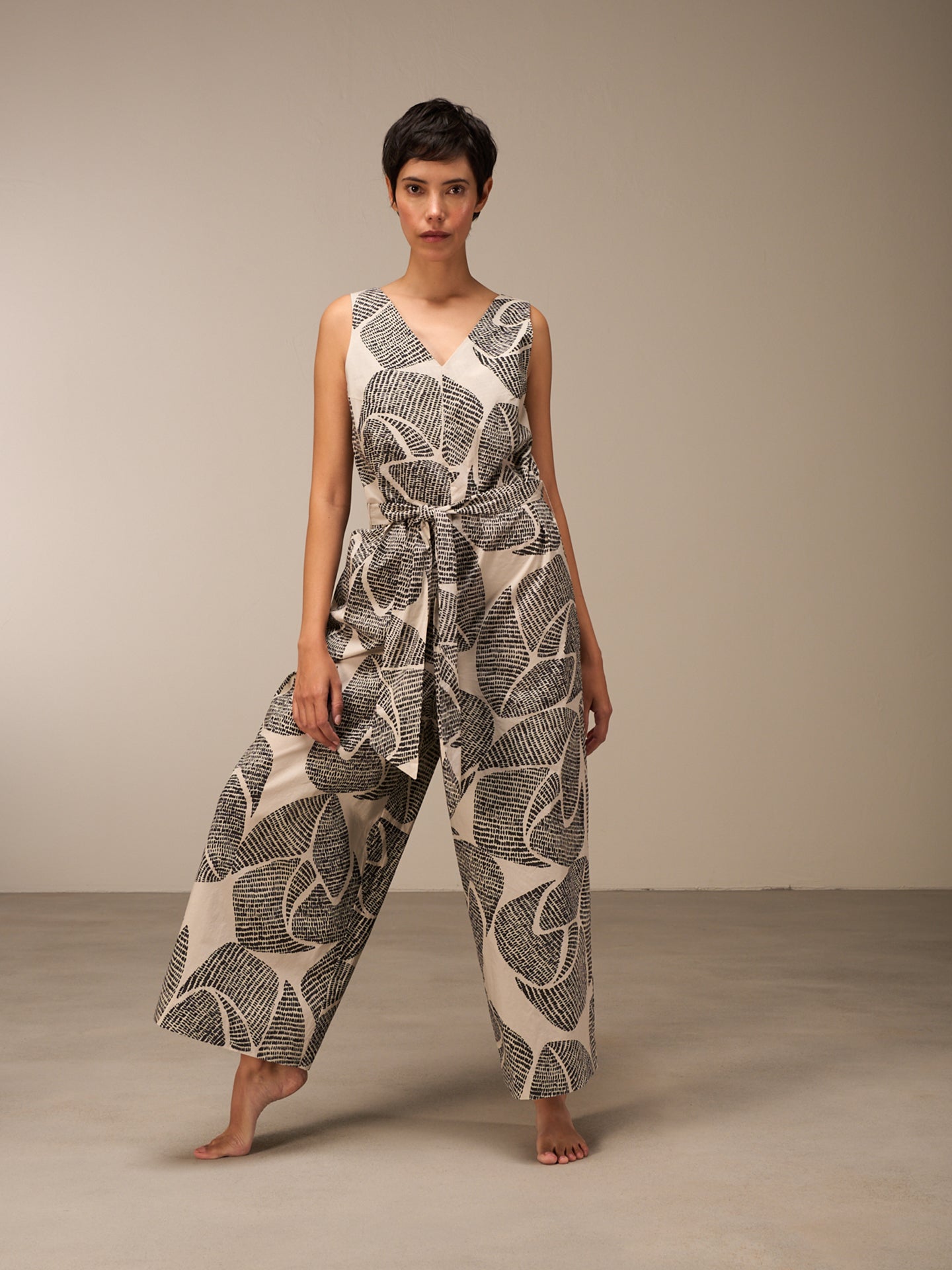 Jumpsuit with belt