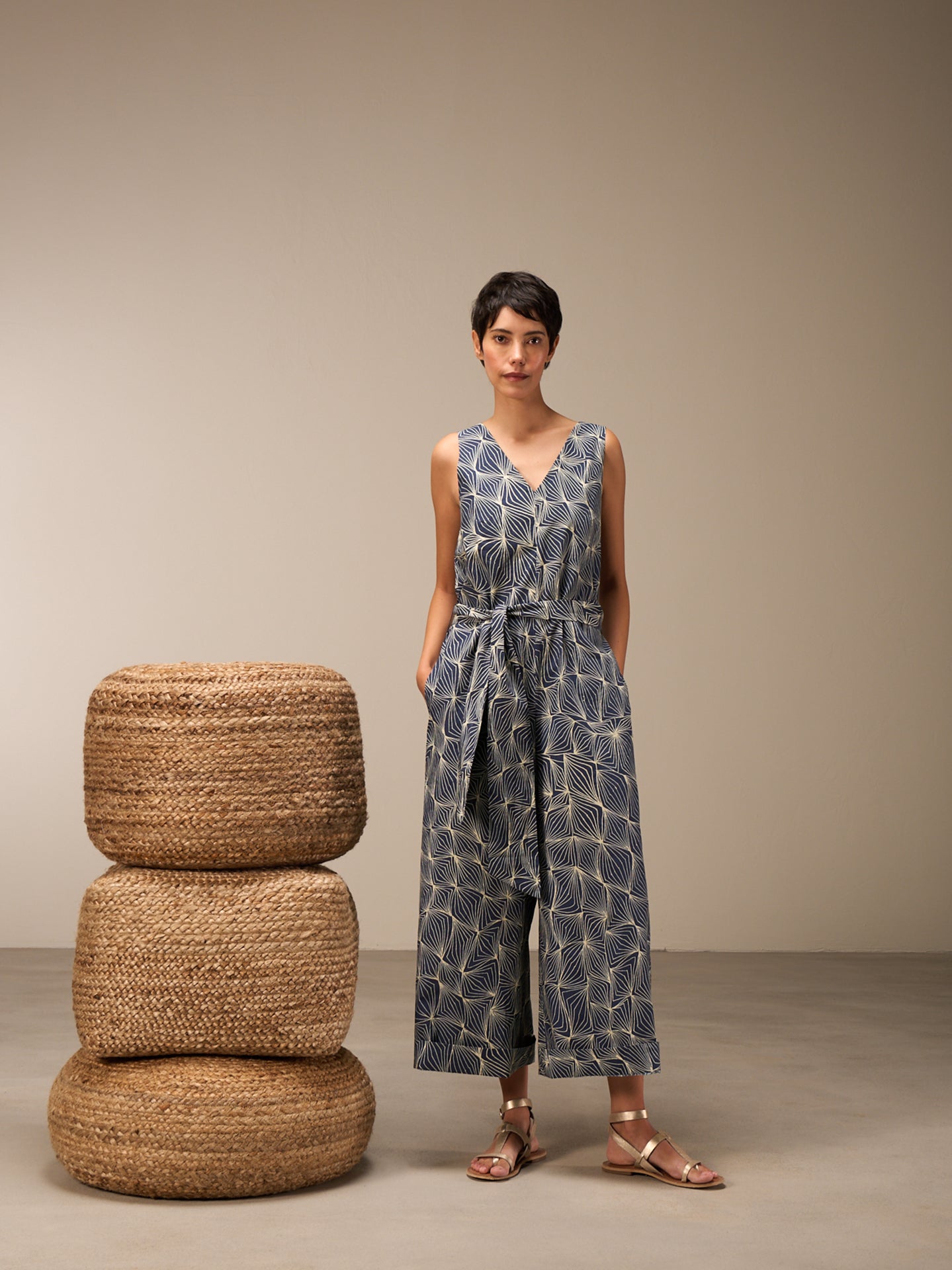 Jumpsuit with belt