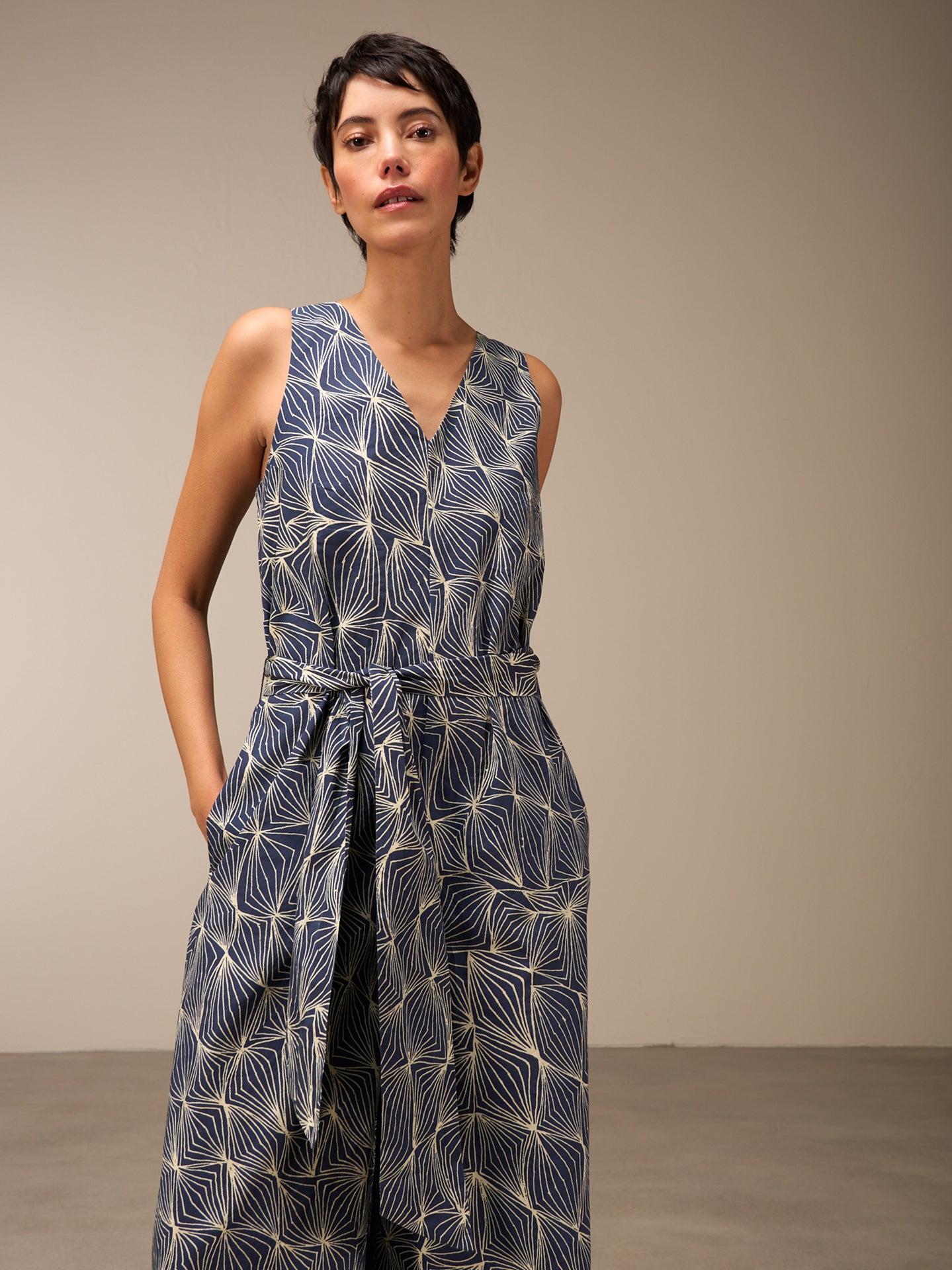 Jumpsuit with belt