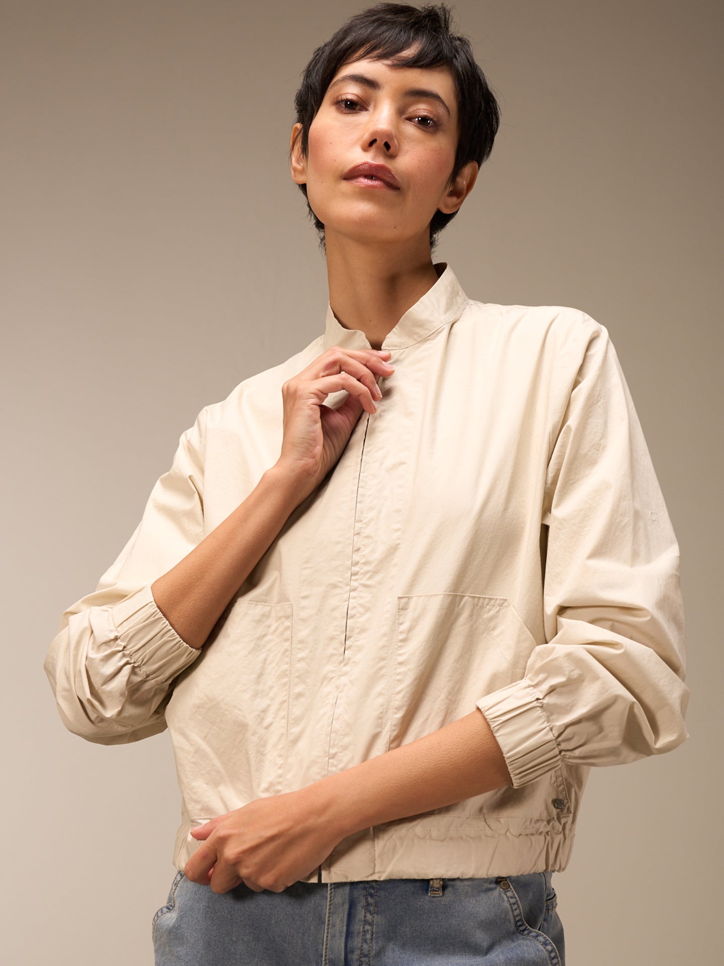 veste avec col montant