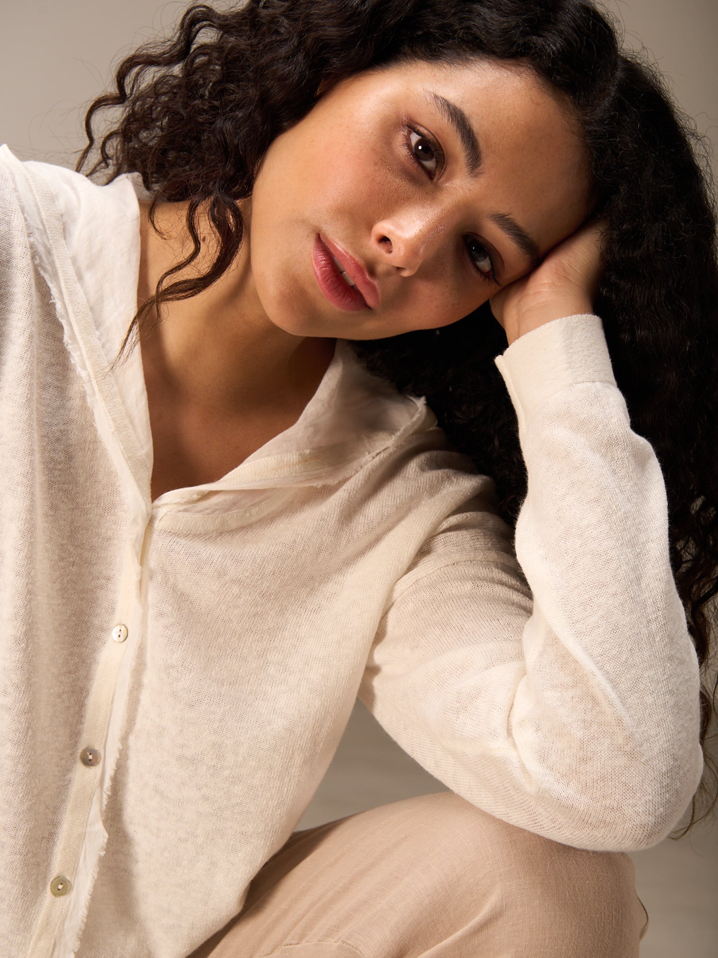 Hooded cardigan