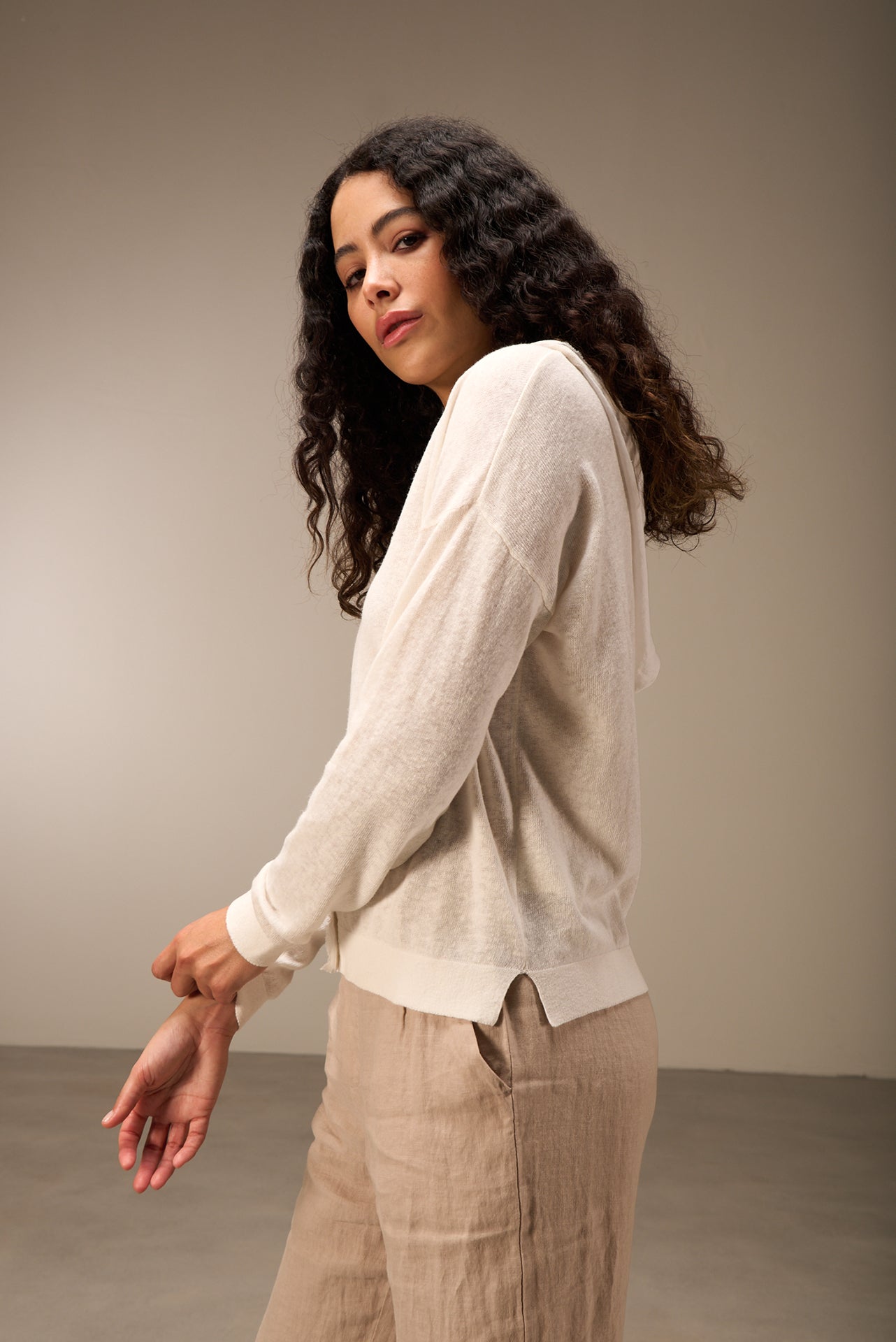 Hooded cardigan