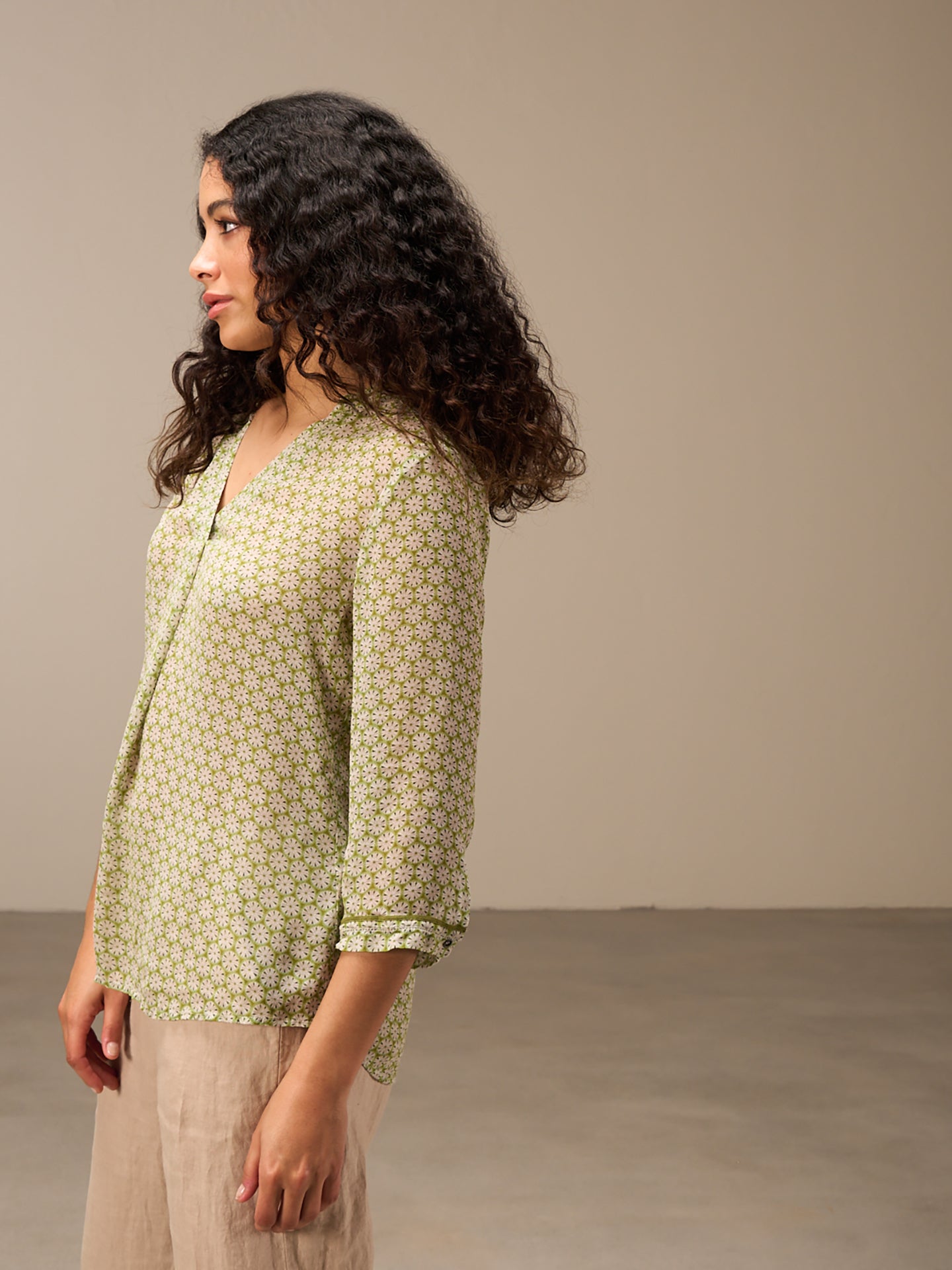 V-neck blouse