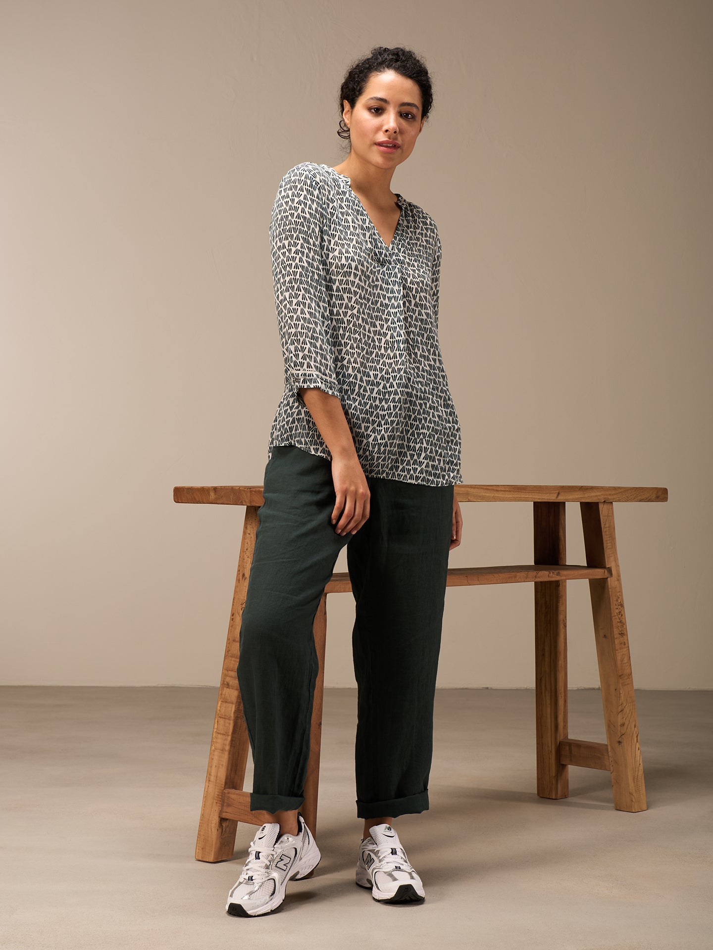 V-neck blouse