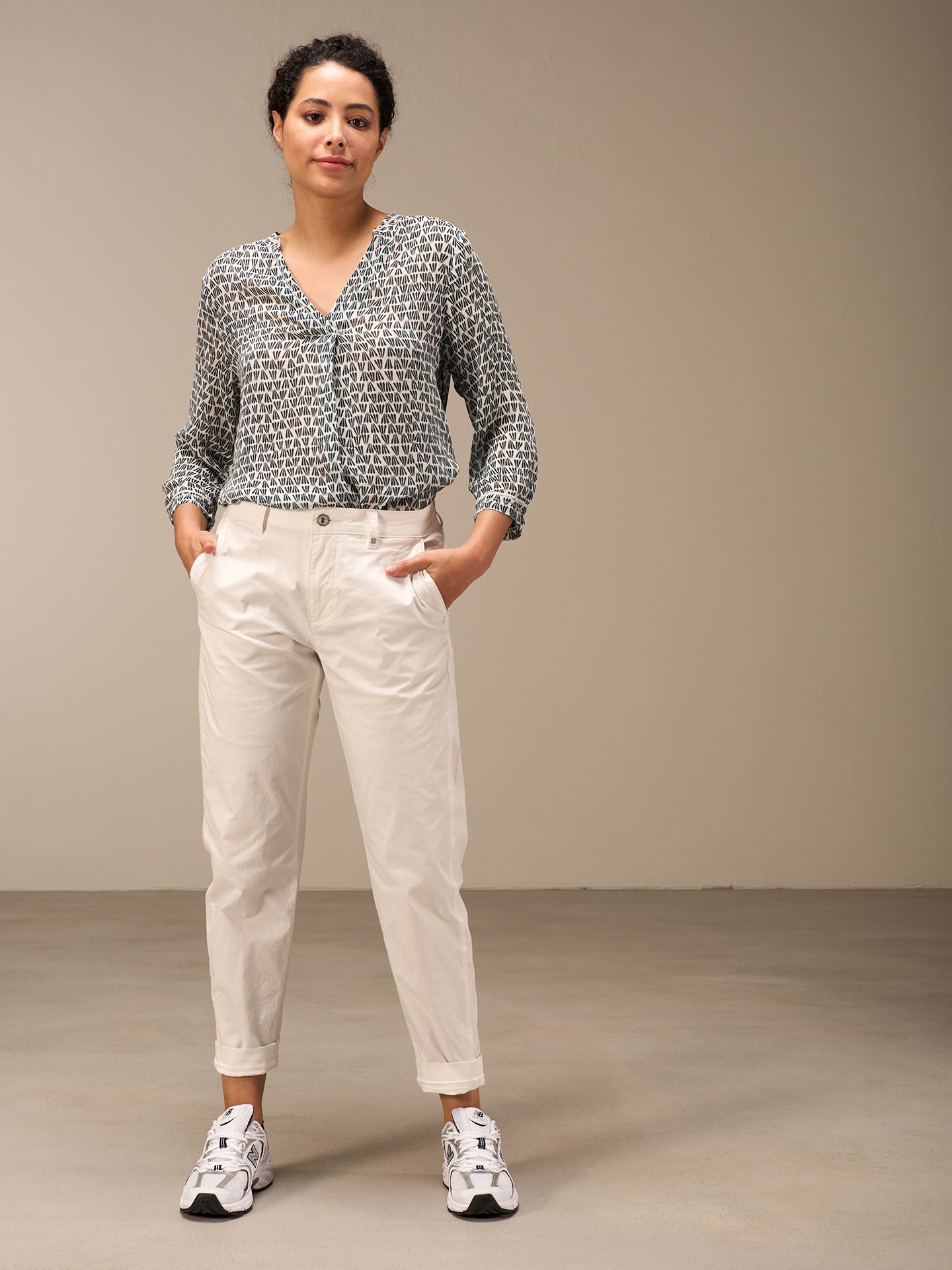 V-neck blouse
