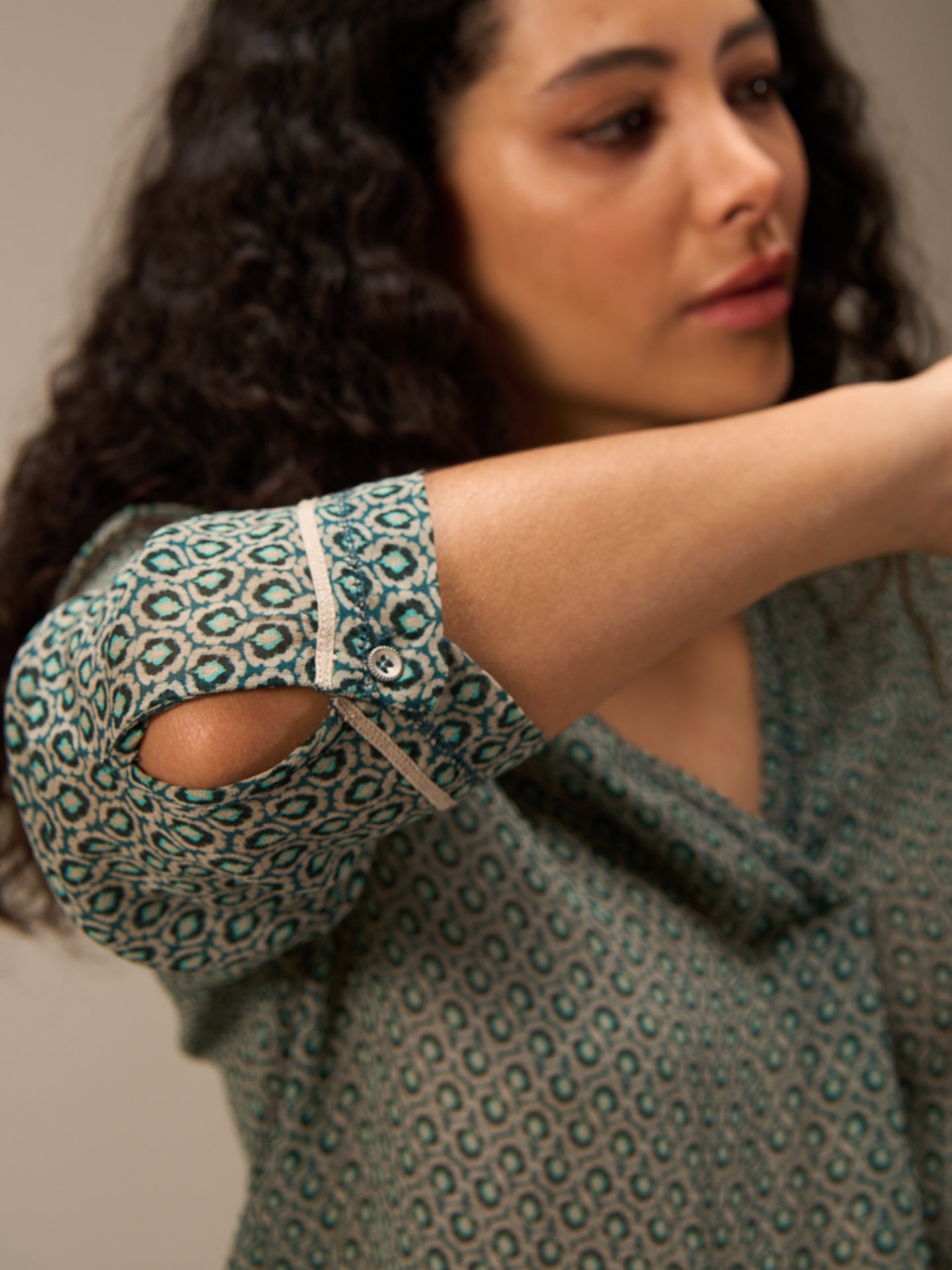 V-neck blouse