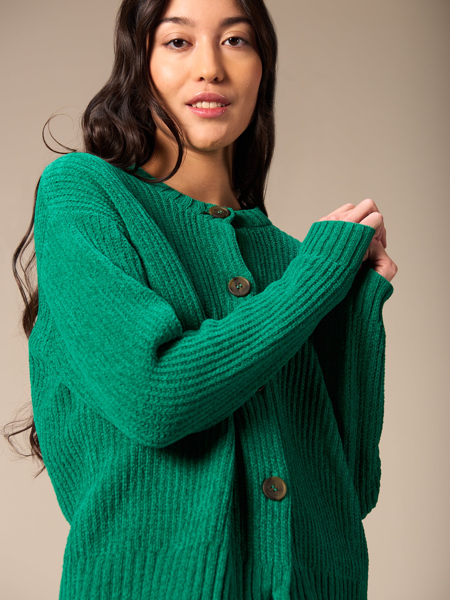 Strickjacke mit Knopfverschluss