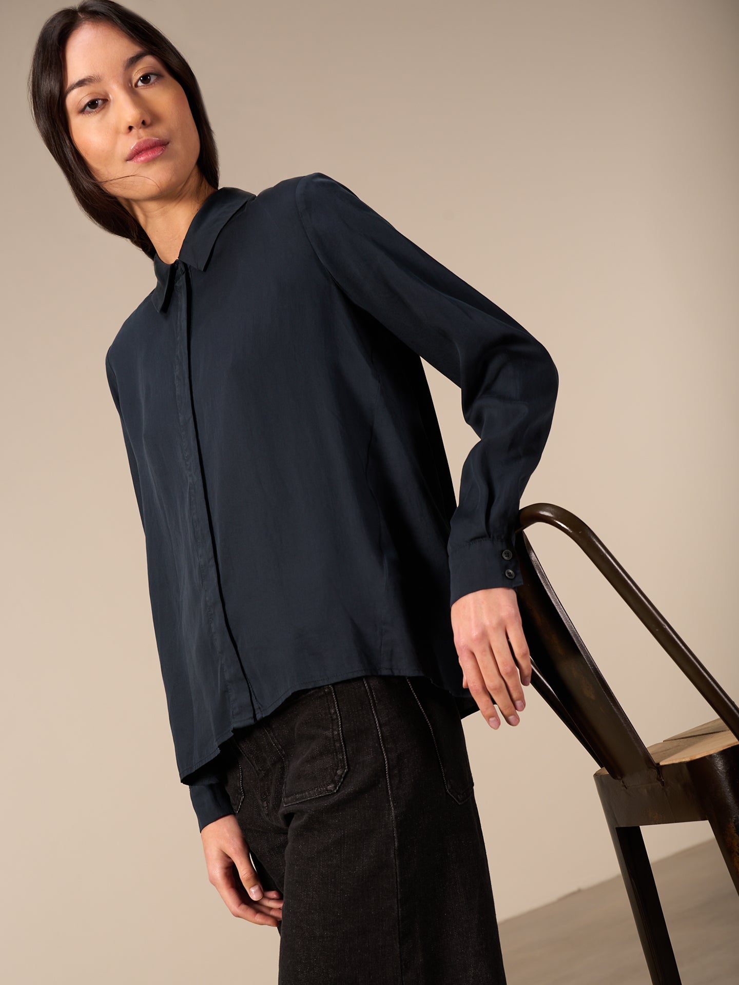 Satinbluse