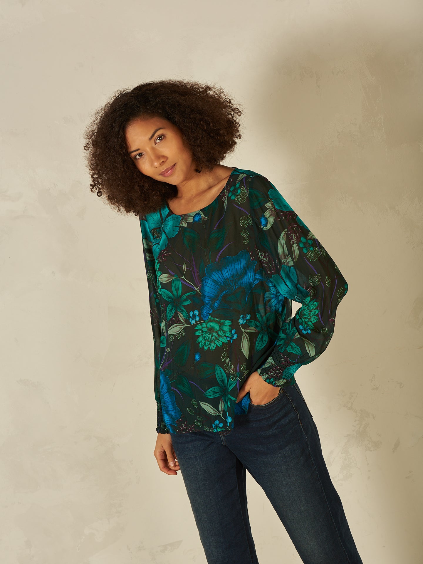 Bluse mit Druck