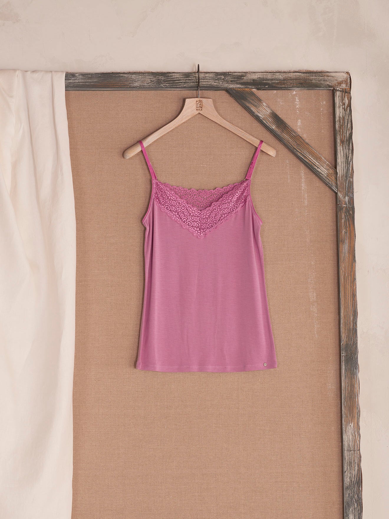 Top with lace insert