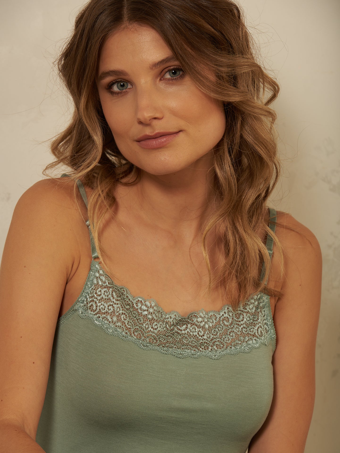 Top with lace insert