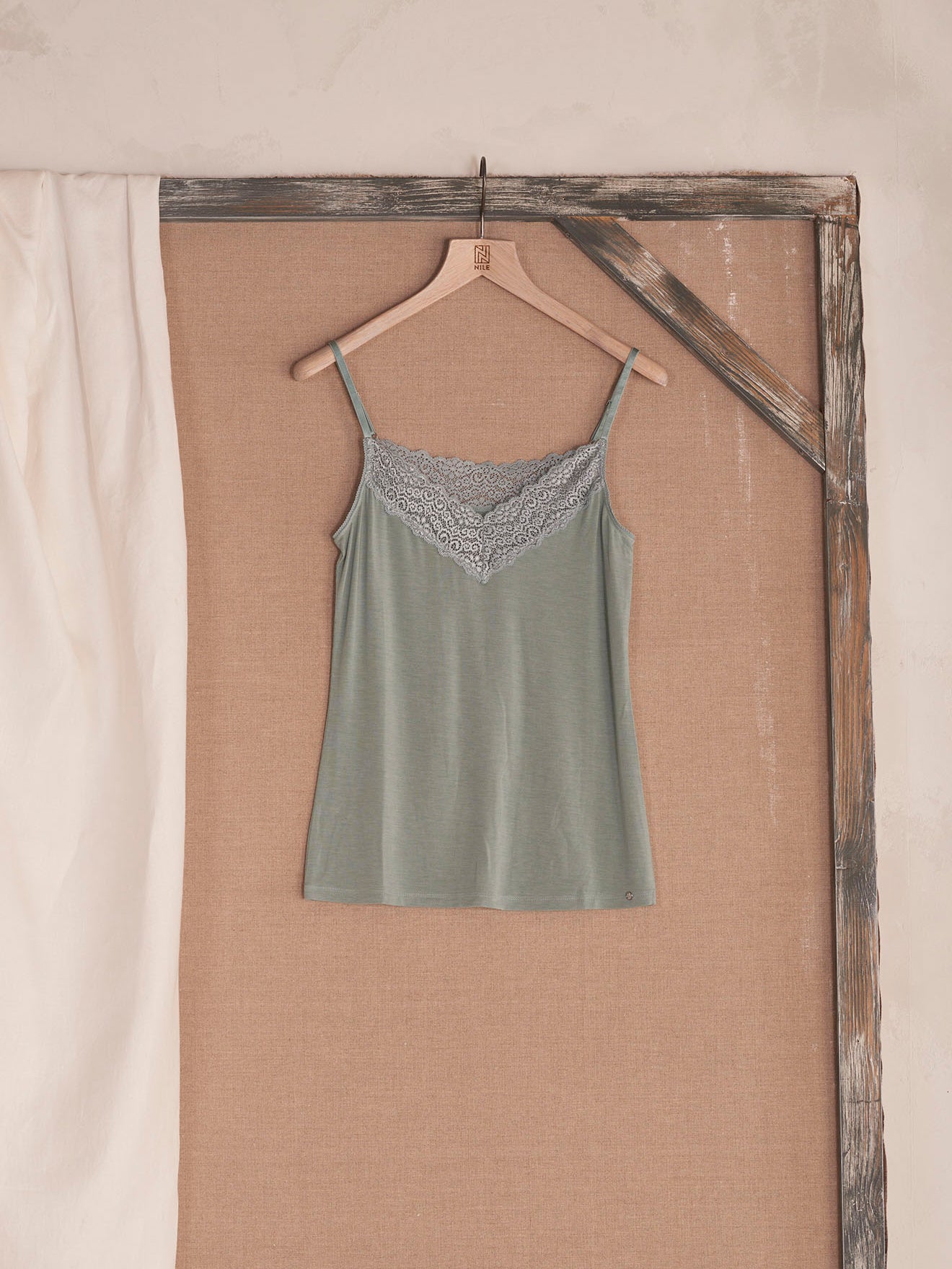 Top with lace insert