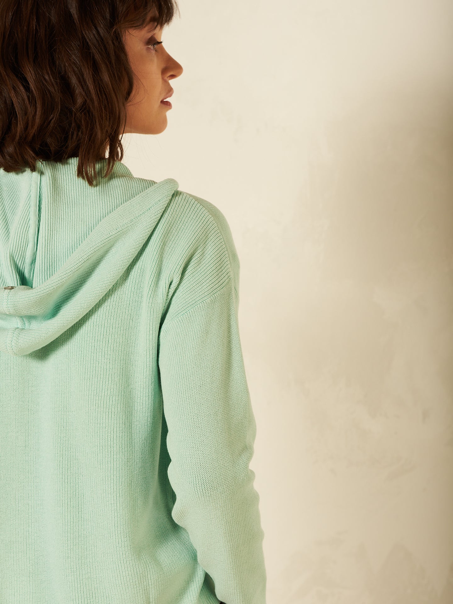 Giacca in maglia con cappuccio