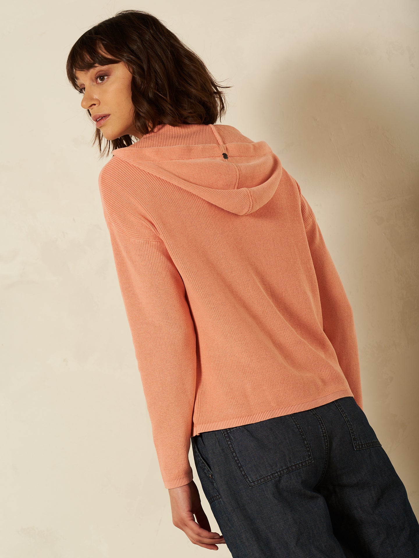 Giacca in maglia con cappuccio