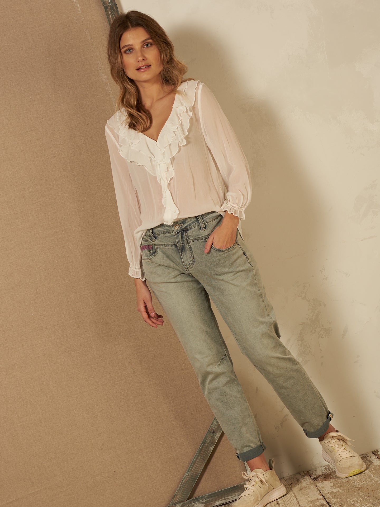 Bluse mit Rüschendetail
