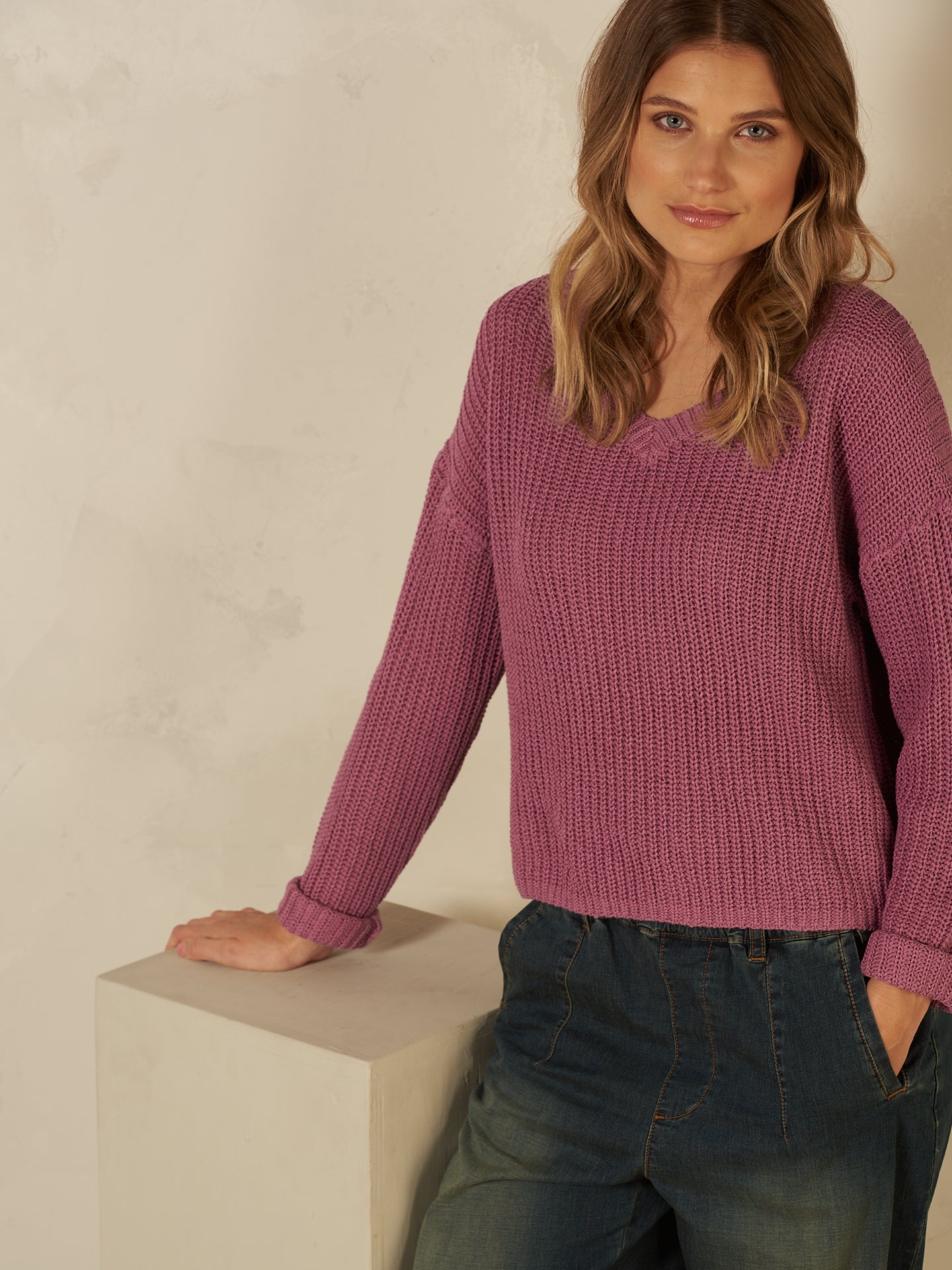 Pullover mit V-Ausschnitt