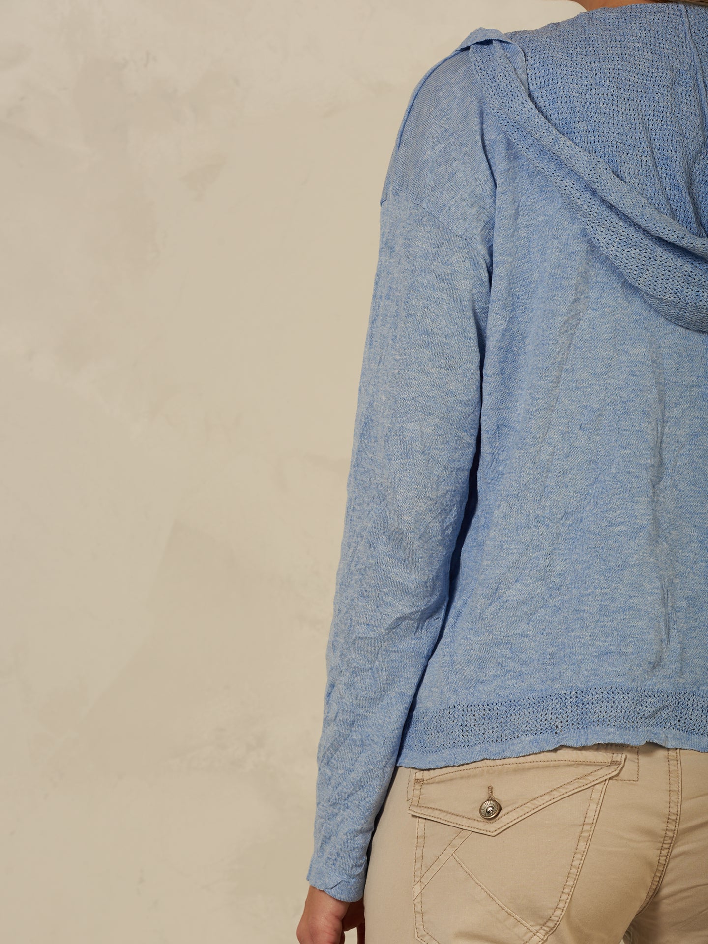 Giacca in maglia con cappuccio