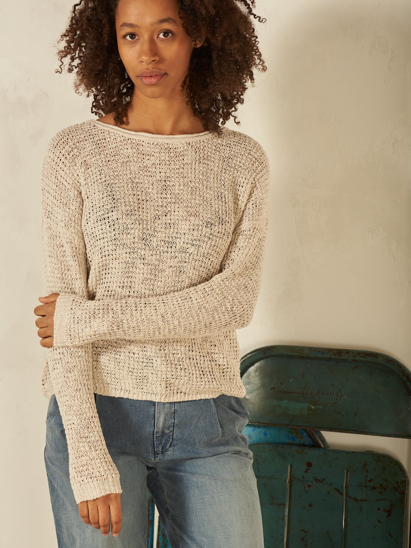 Pullover mit Rundauschnitt
