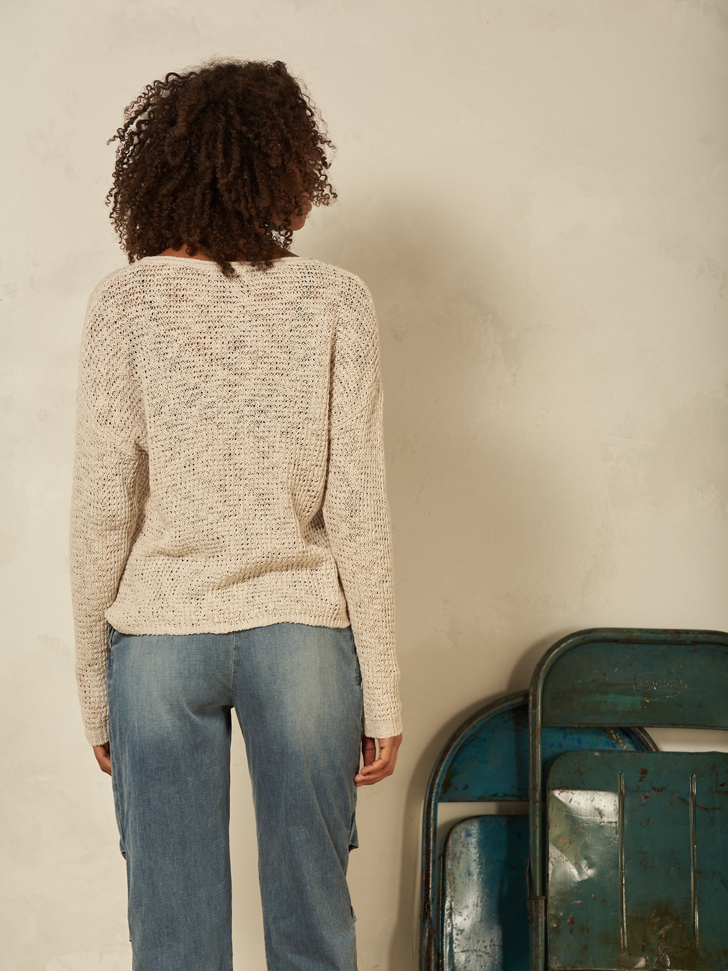 Pullover mit Rundauschnitt