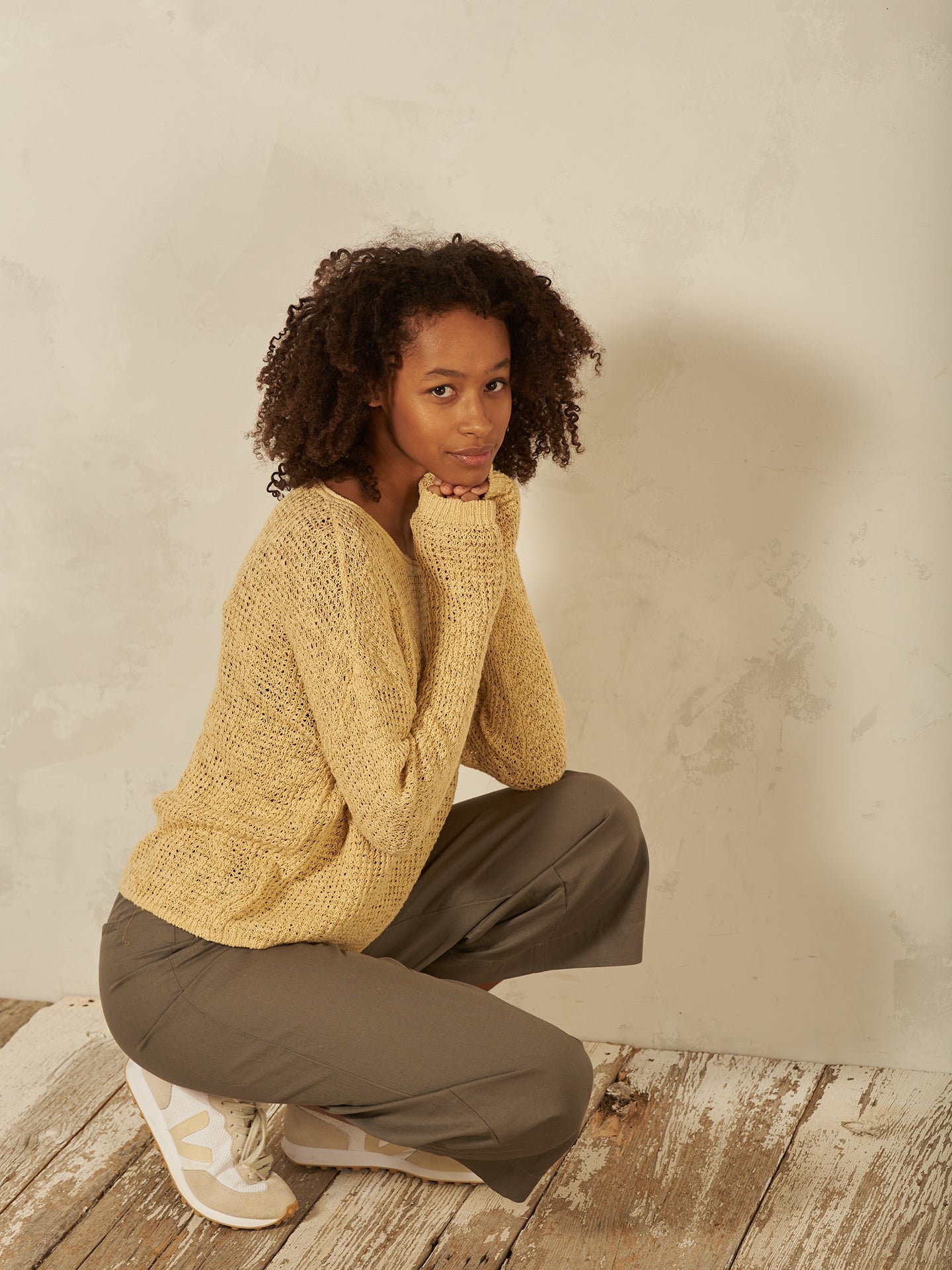 Pullover mit Rundauschnitt