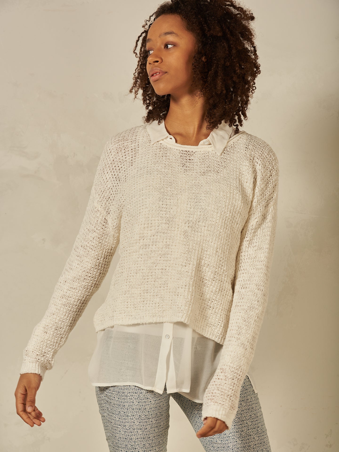 Pullover mit Rundauschnitt