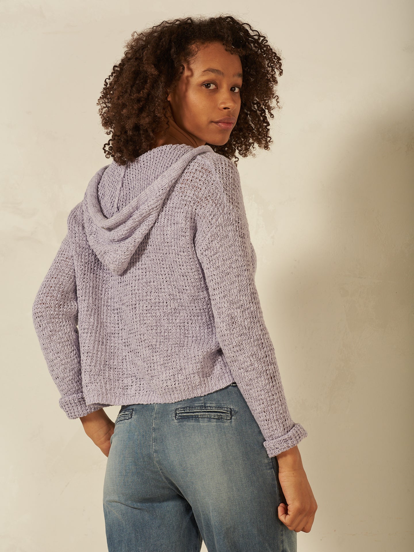 Strickjacke mit Kapuze