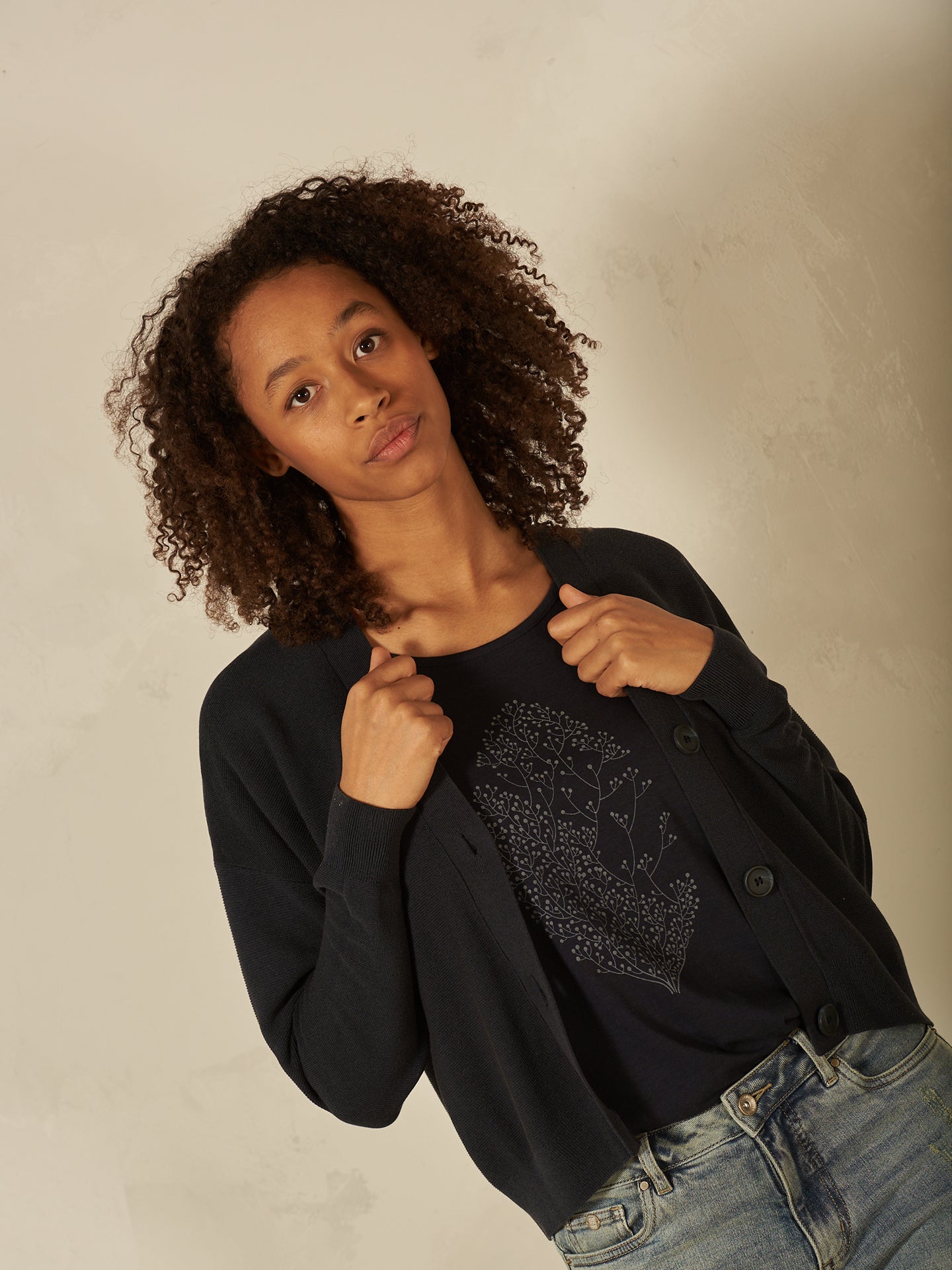 Feinstrickjacke
