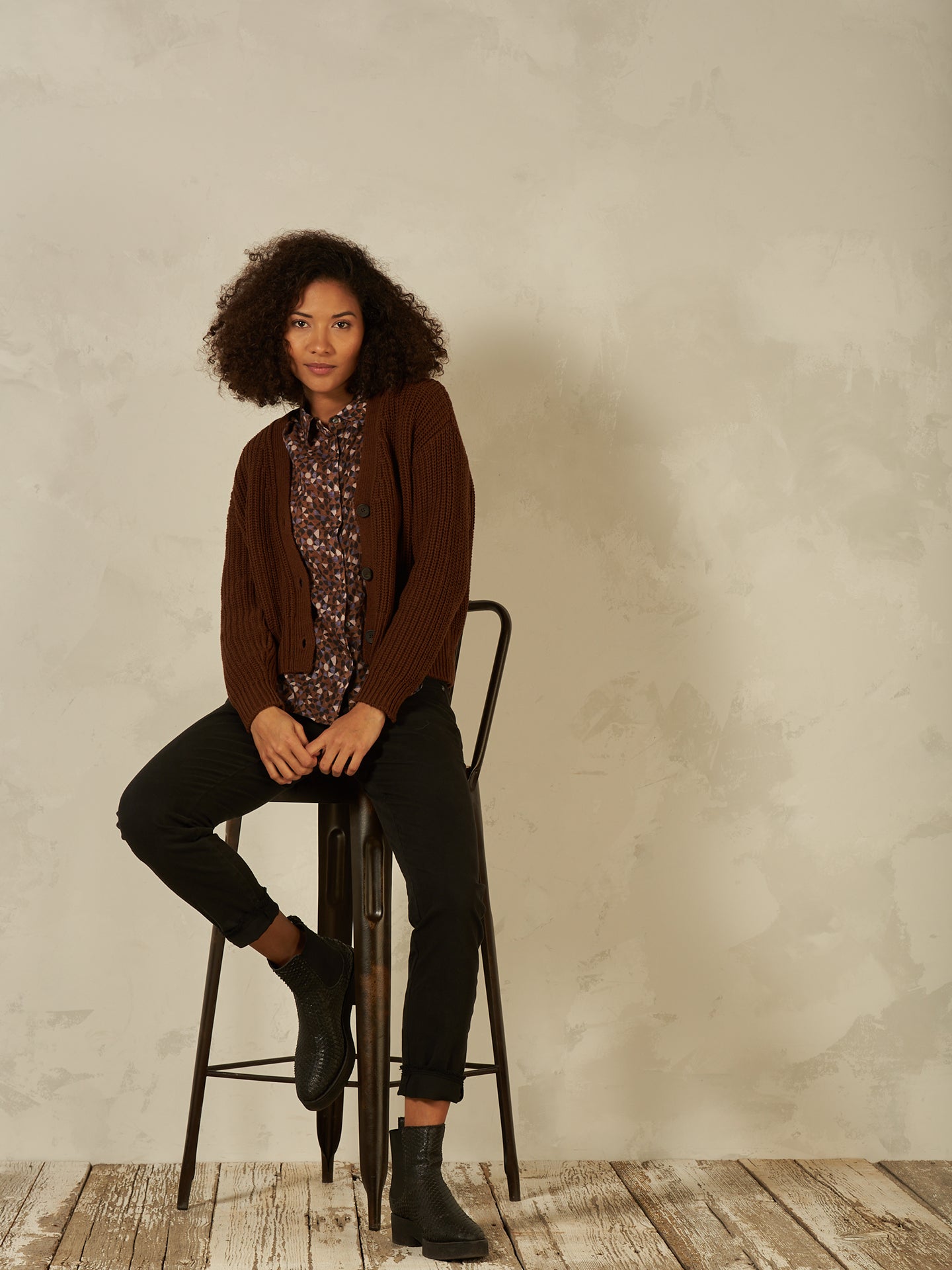 Blusa con abbottonatura