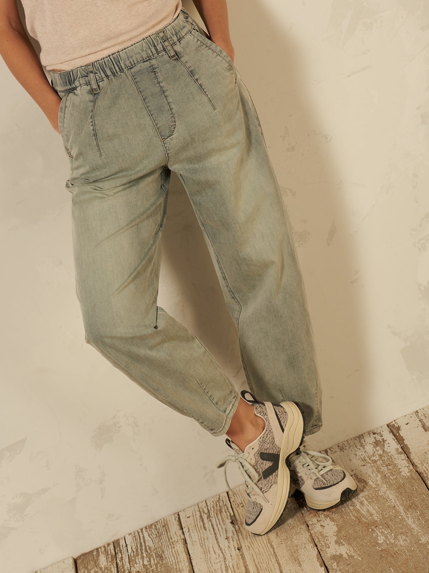 Pantaloni barrel fit