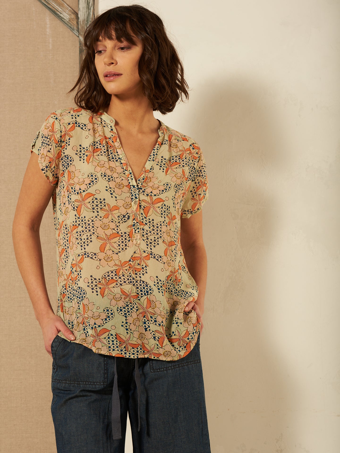 Blusa con stampa